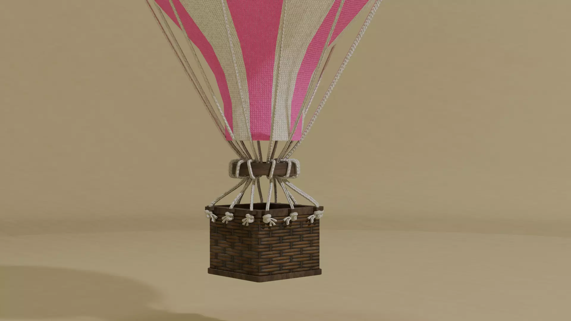 Hot Air Balloon Decoration Low-poly 3D model_5
