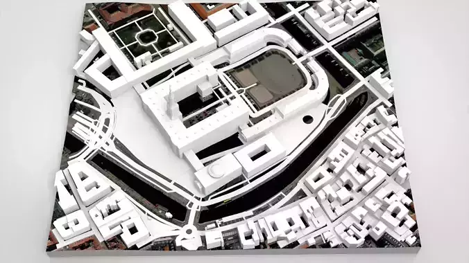 Christiansborg royal palace  Copenhagen Denmark 3D model 2