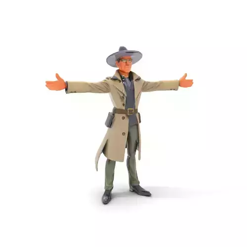 Detective Character Model Pack with Trench Coat and Hat Low-poly 3D model
