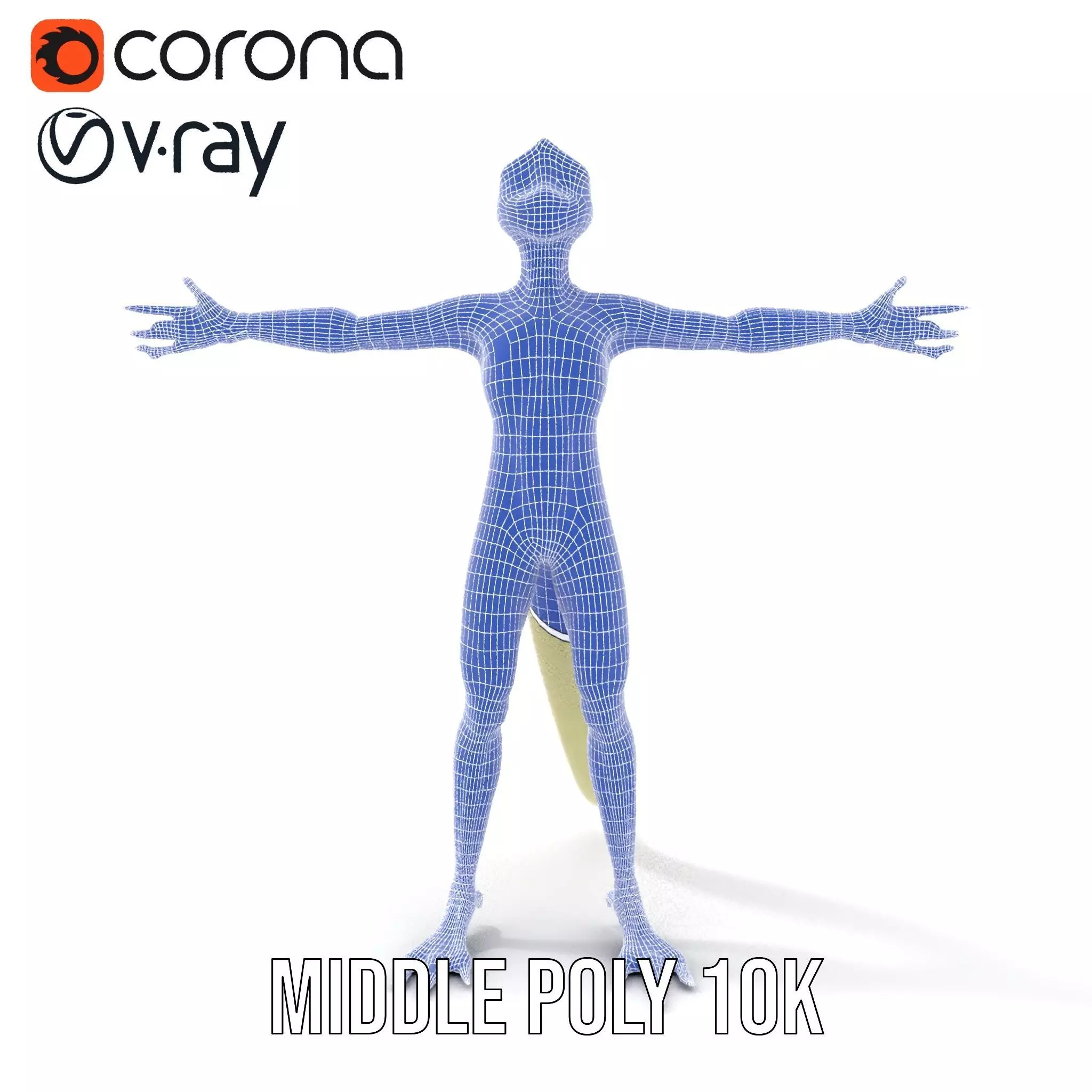 Colorful Reptilian Humanoid Model Pack Low-poly 3D model_12