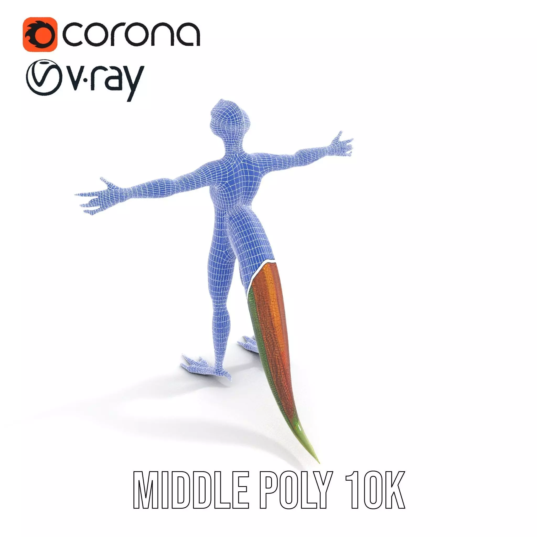 Colorful Reptilian Humanoid Model Pack Low-poly 3D model_26