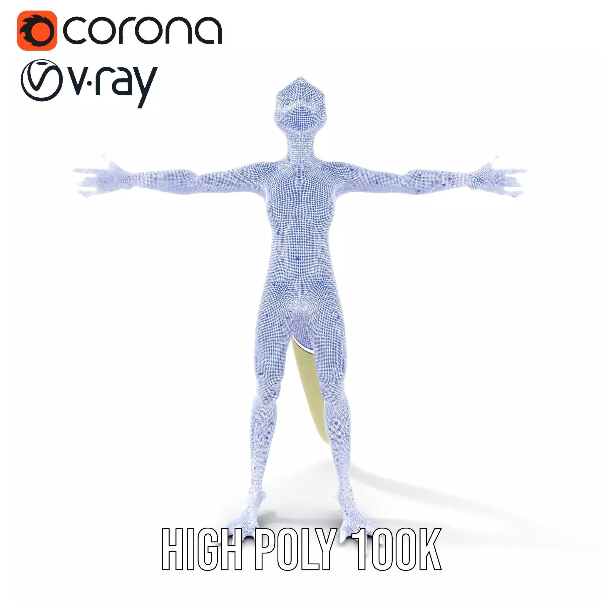 Colorful Reptilian Humanoid Model Pack Low-poly 3D model_34