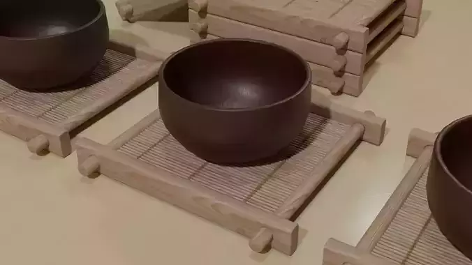 Japanese Retro Bamboo Tray Coaster