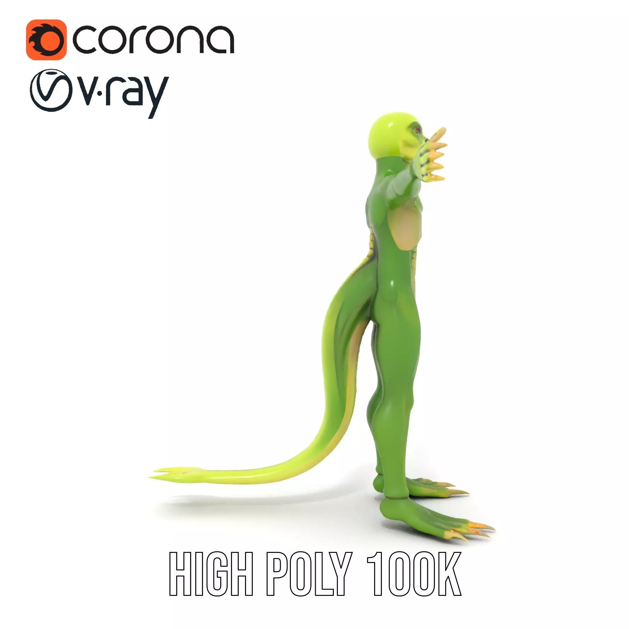 Extraterrestrial Reptilian Model Pack Low-poly 3D model_20