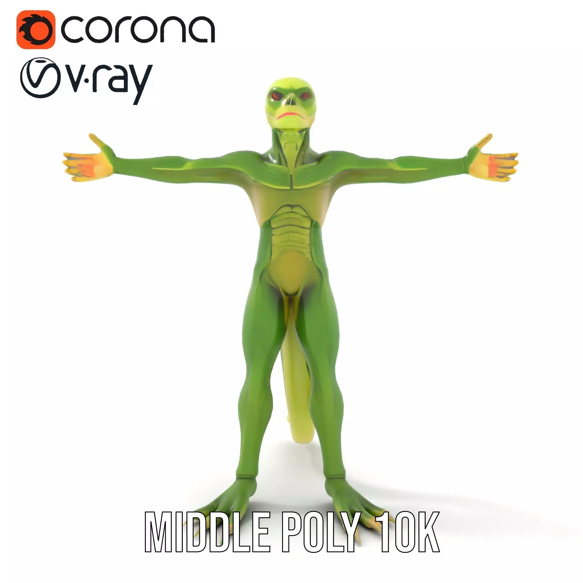 Extraterrestrial Reptilian Model Pack Low-poly 3D model_12