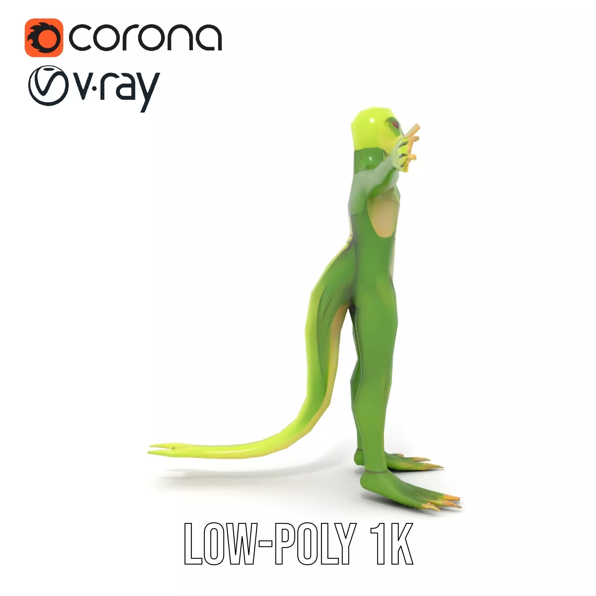 Extraterrestrial Reptilian Model Pack Low-poly 3D model_8