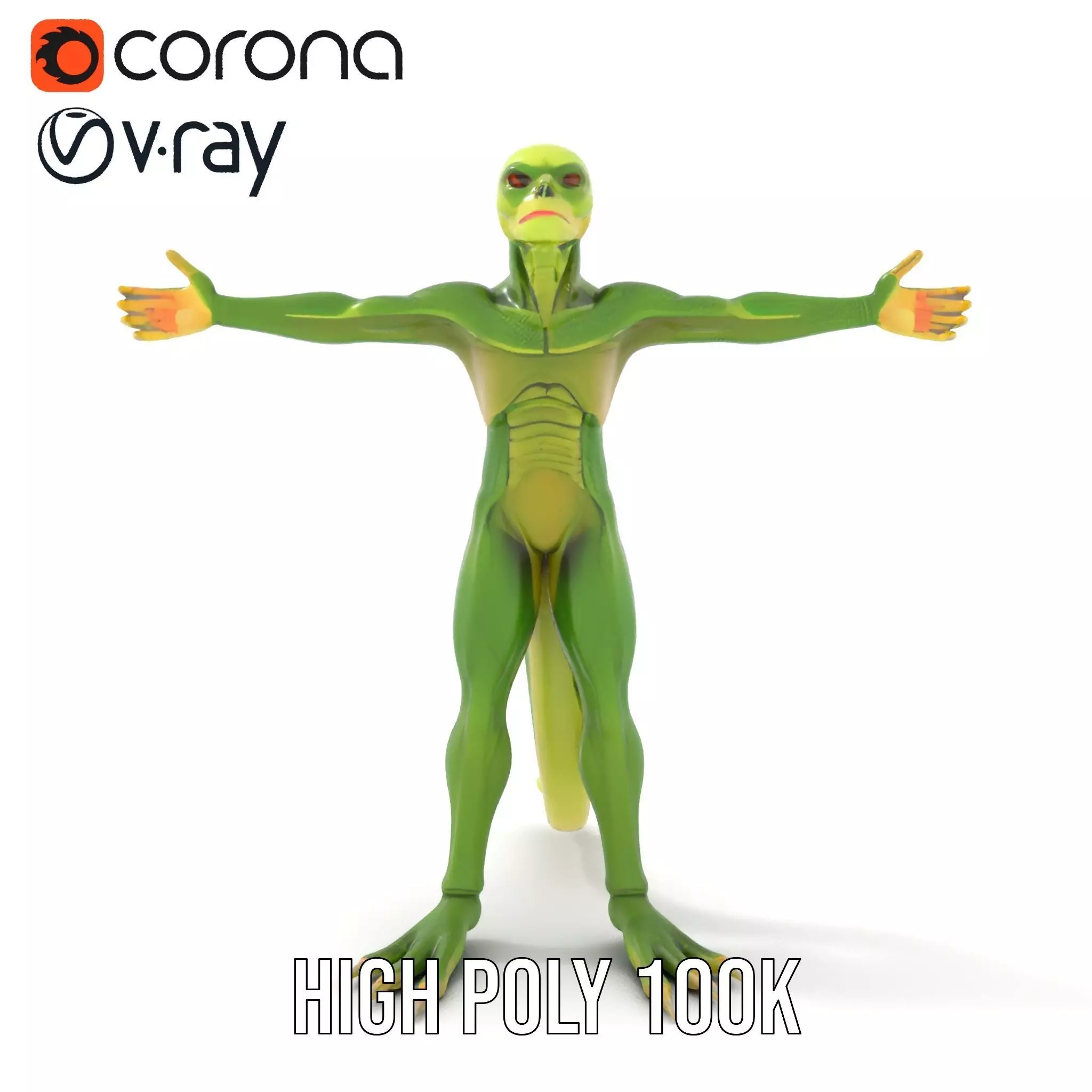 Extraterrestrial Reptilian Model Pack Low-poly 3D model_17