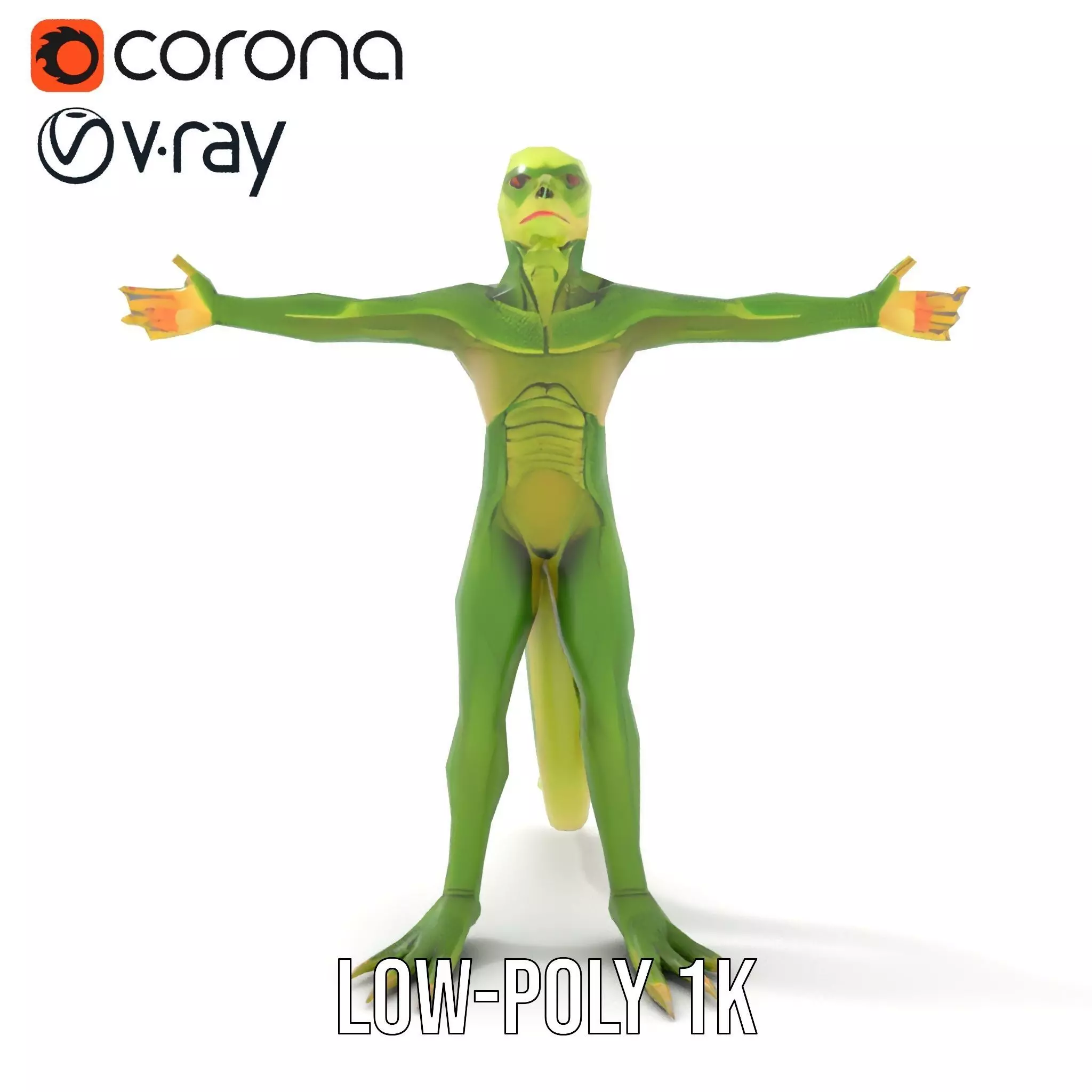 Extraterrestrial Reptilian Model Pack Low-poly 3D model_22