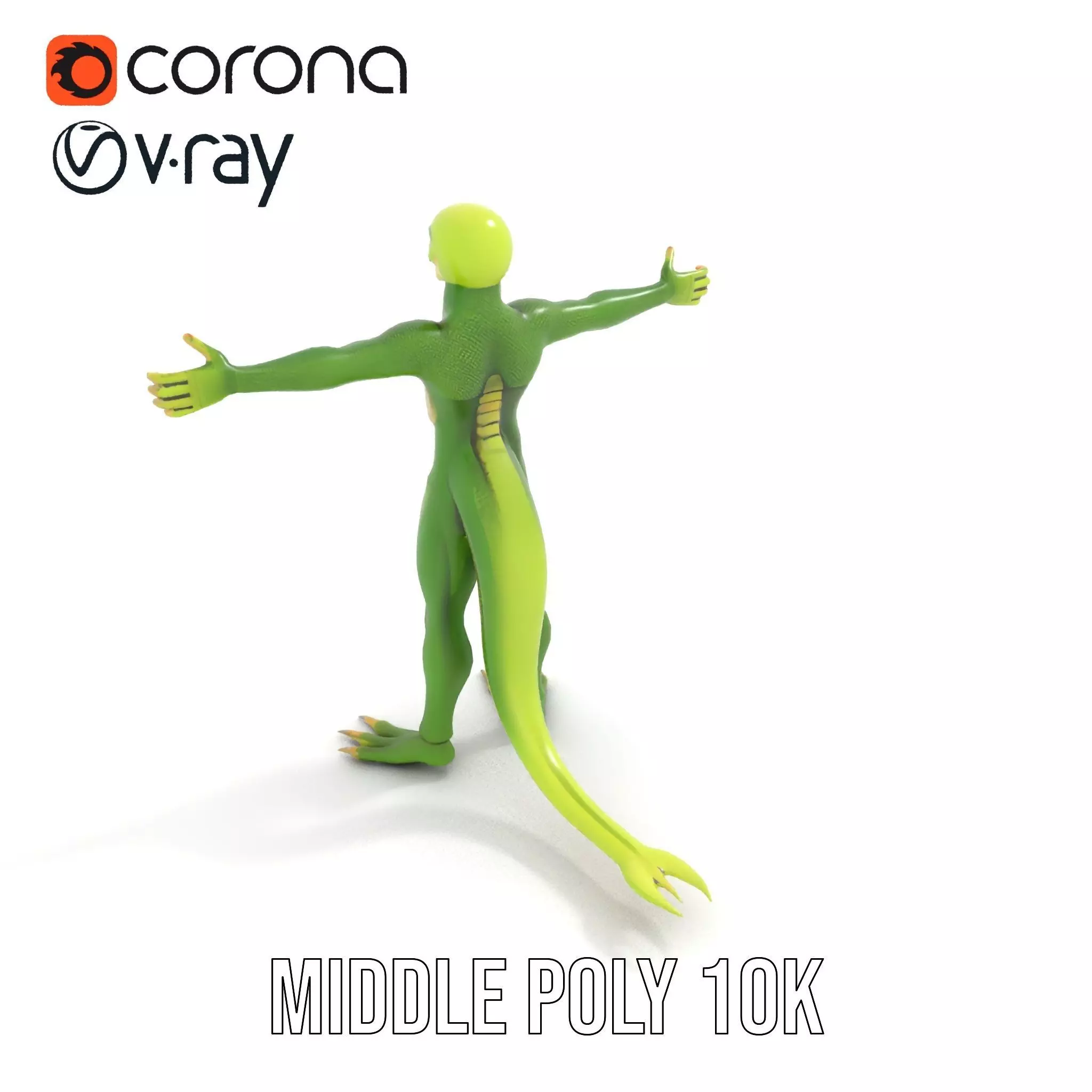 Extraterrestrial Reptilian Model Pack Low-poly 3D model_5