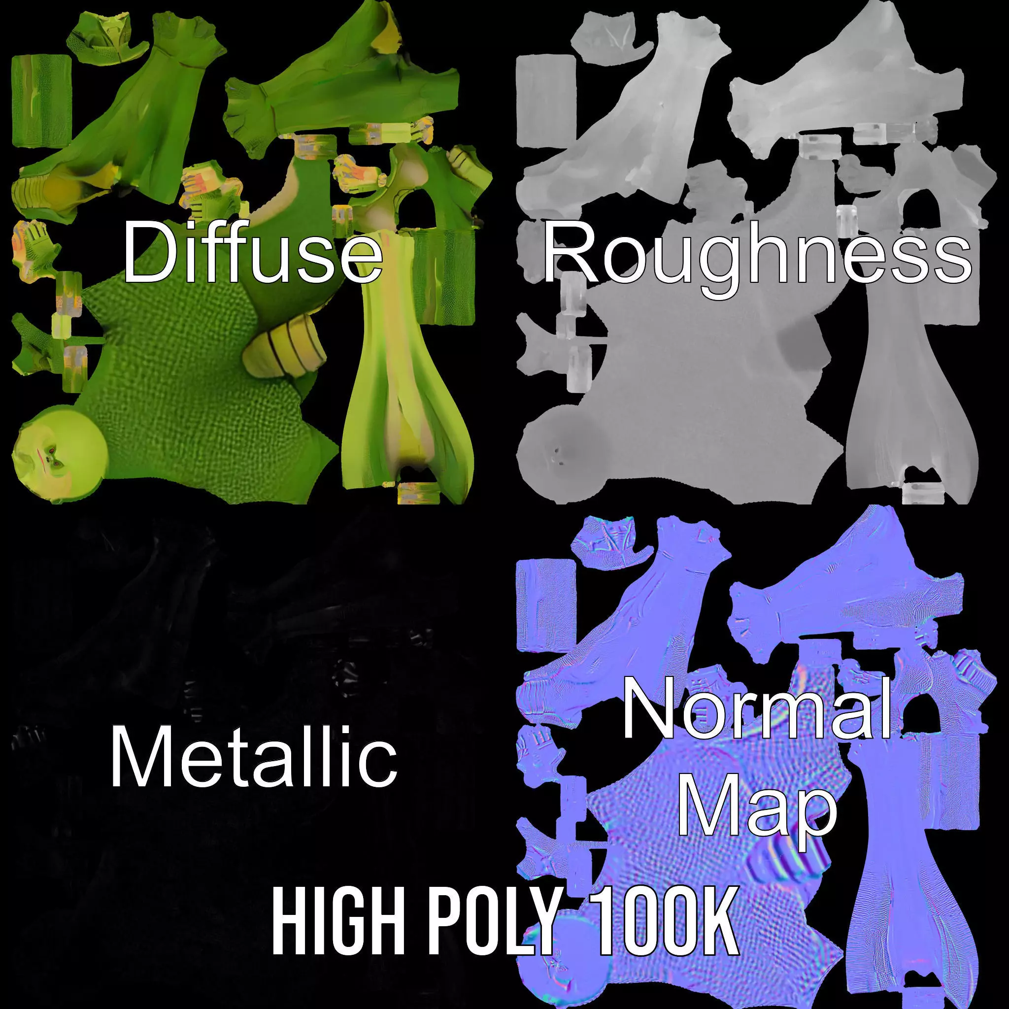 Extraterrestrial Reptilian Model Pack Low-poly 3D model_3