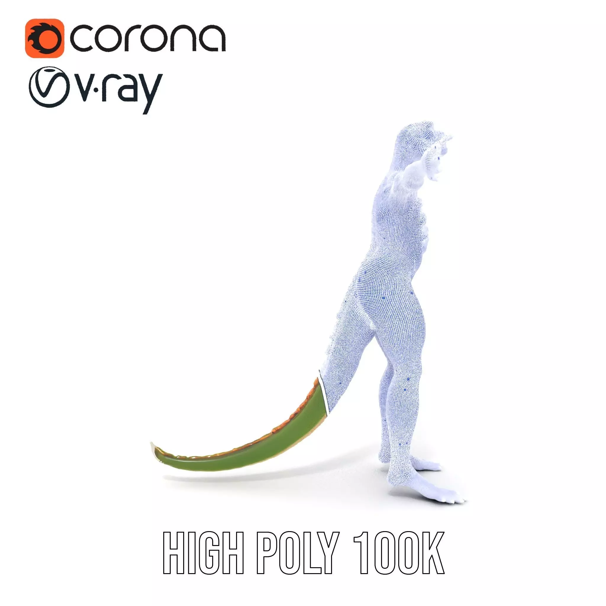 Reptilian Creature Character Model Pack Low-poly 3D model_34