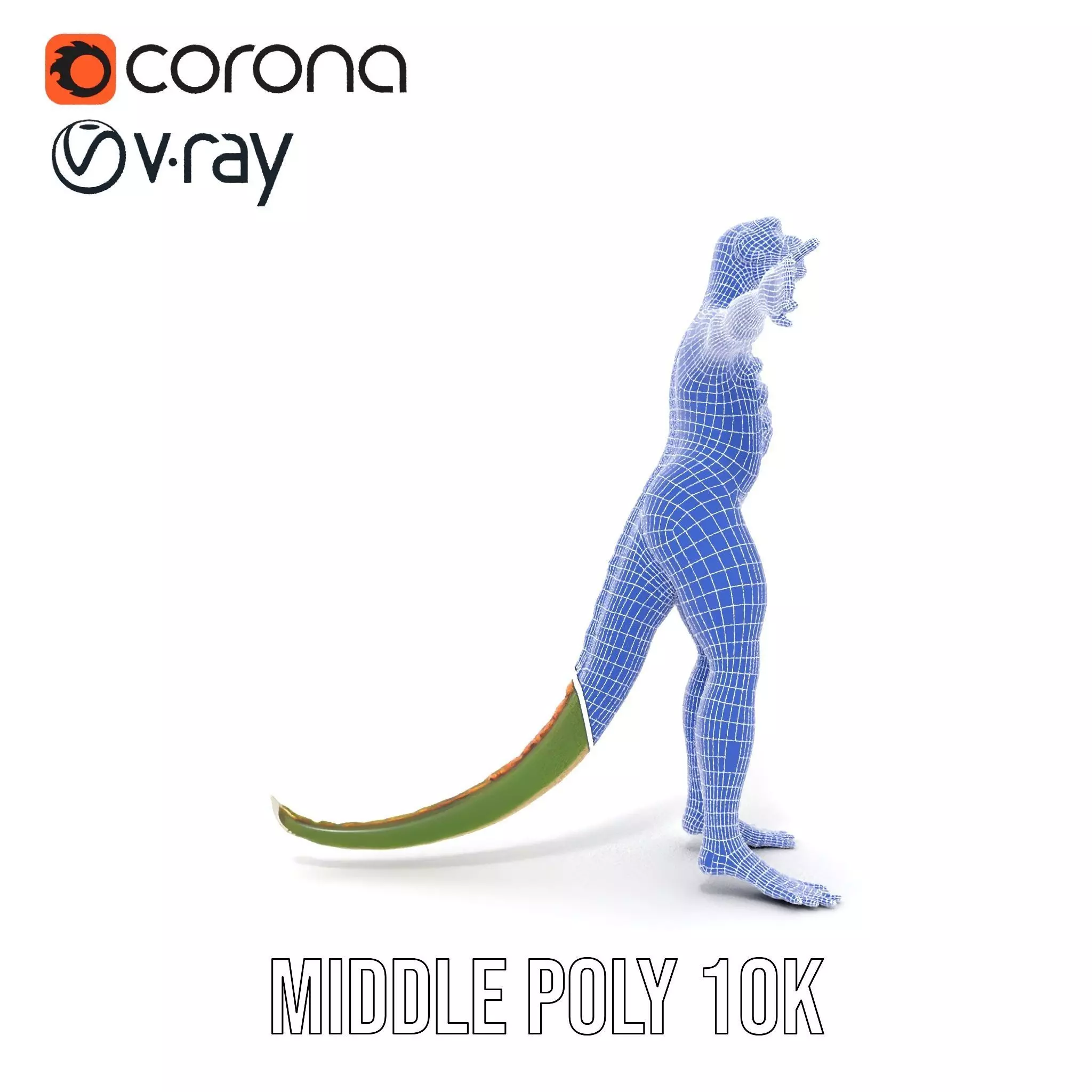 Reptilian Creature Character Model Pack Low-poly 3D model_15