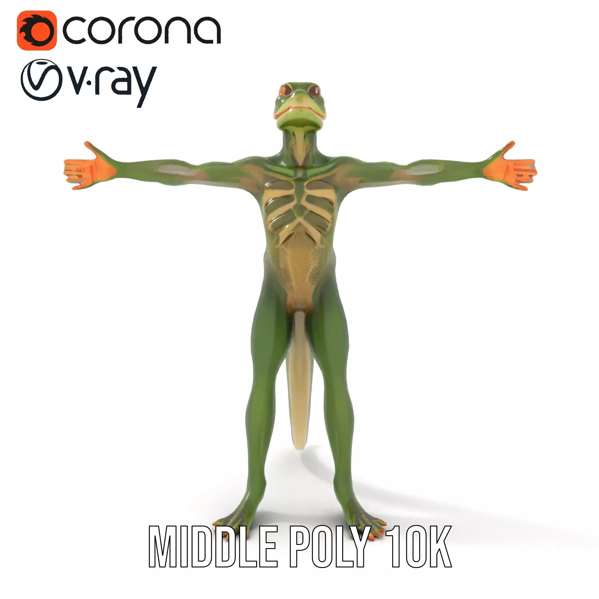 Reptilian Creature Character Model Pack Low-poly 3D model_12