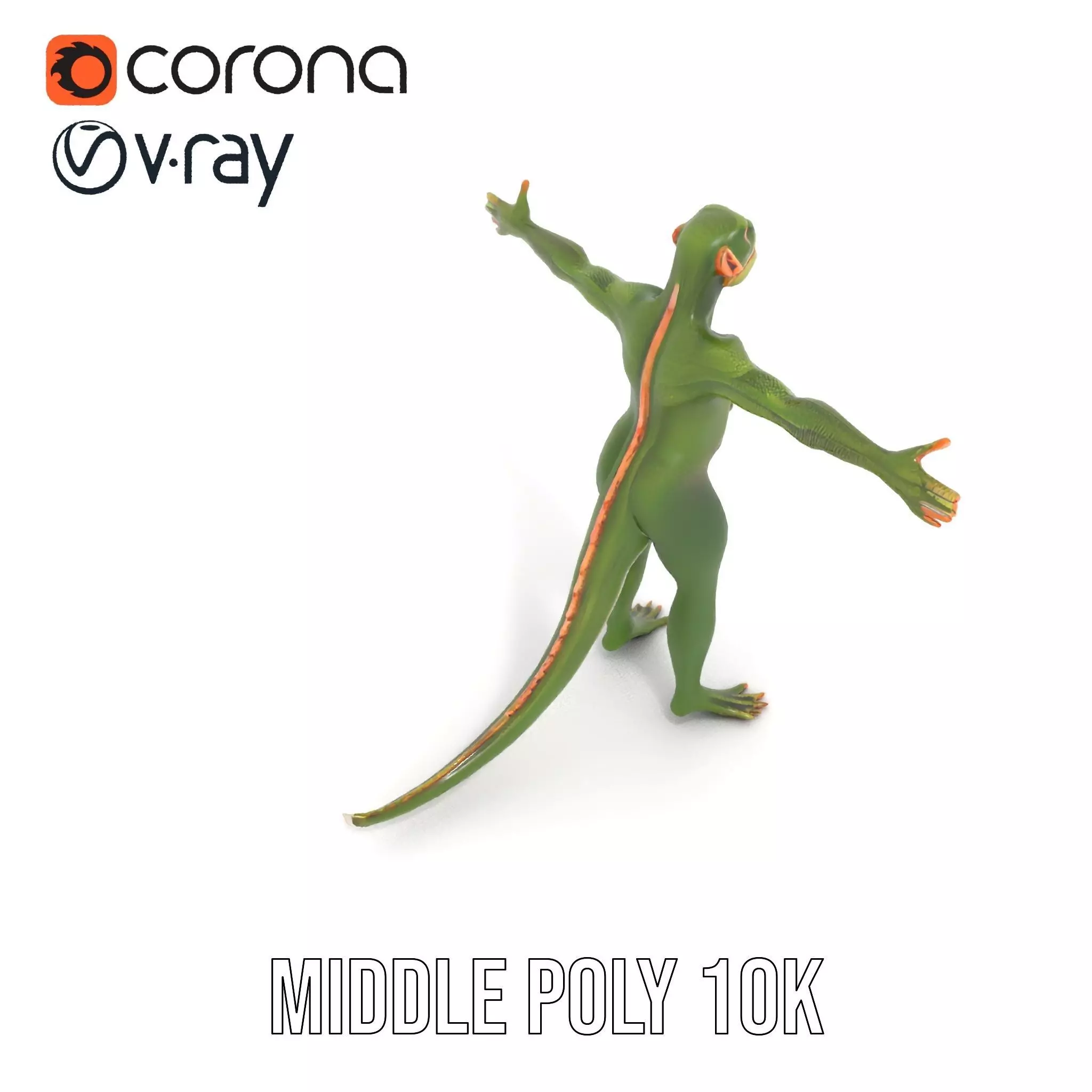 Reptilian Creature Character Model Pack Low-poly 3D model_10