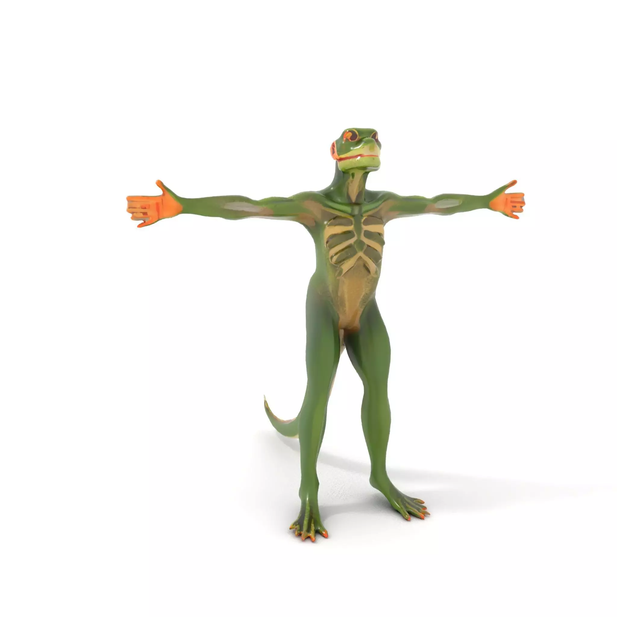 Reptilian Creature Character Model Pack Low-poly 3D model_6