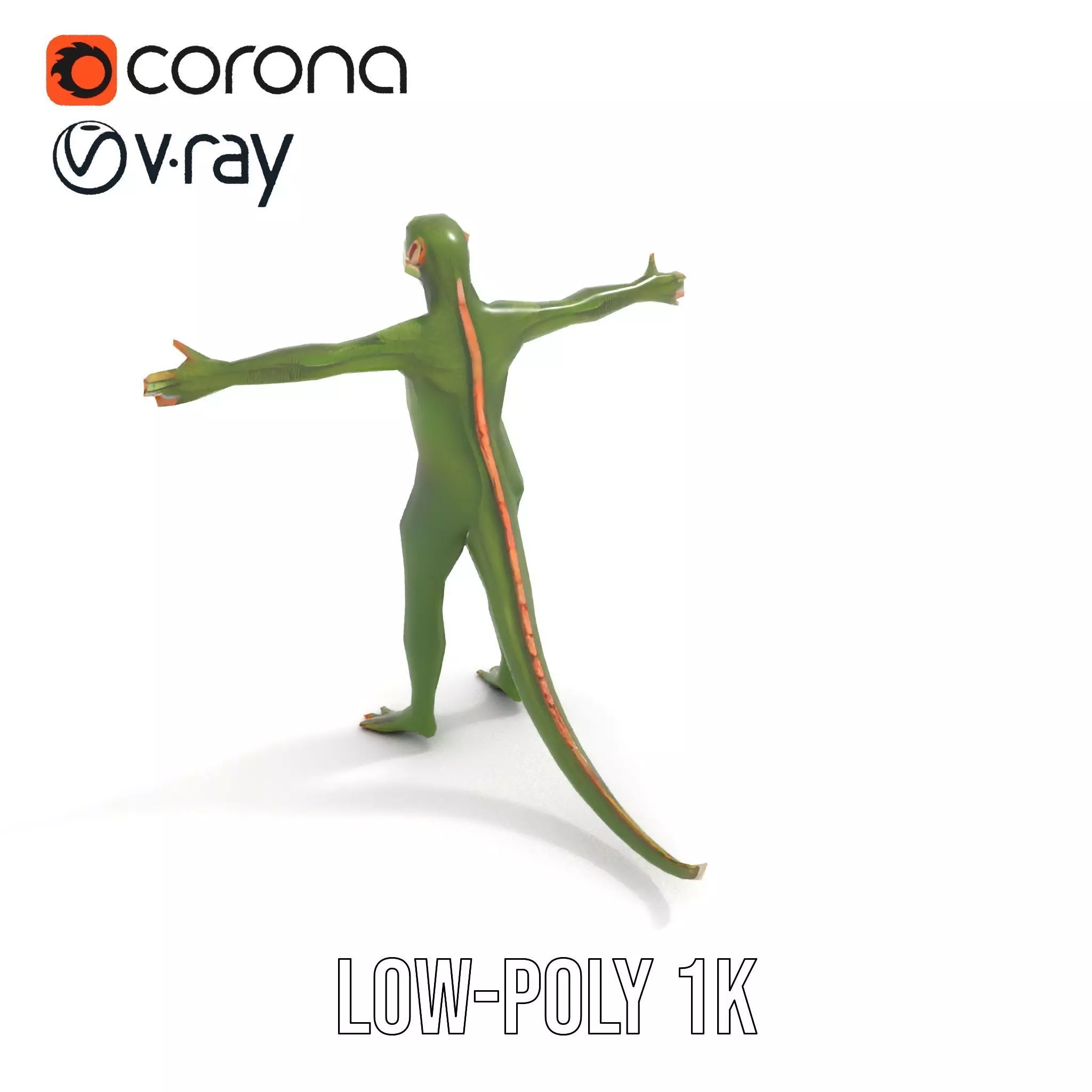 Reptilian Creature Character Model Pack Low-poly 3D model_21