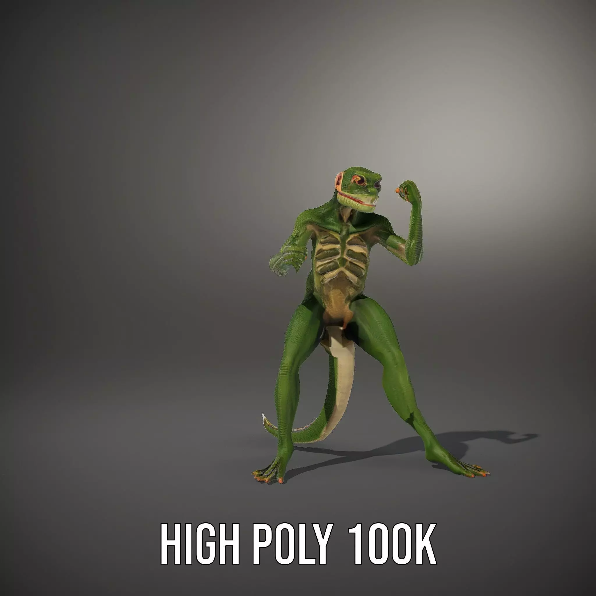 Reptilian Creature Character Model Pack Low-poly 3D model_25
