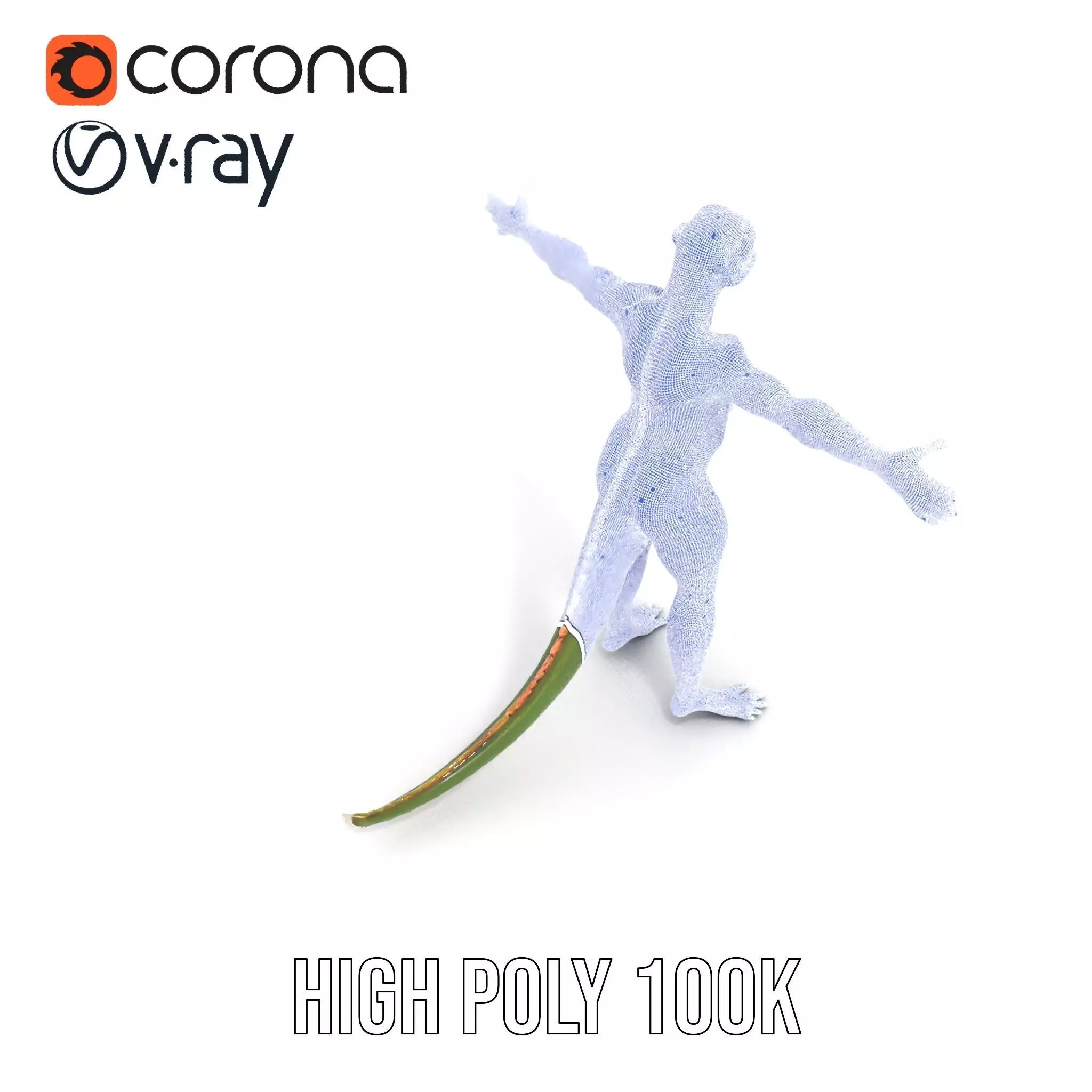 Reptilian Creature Character Model Pack Low-poly 3D model_31