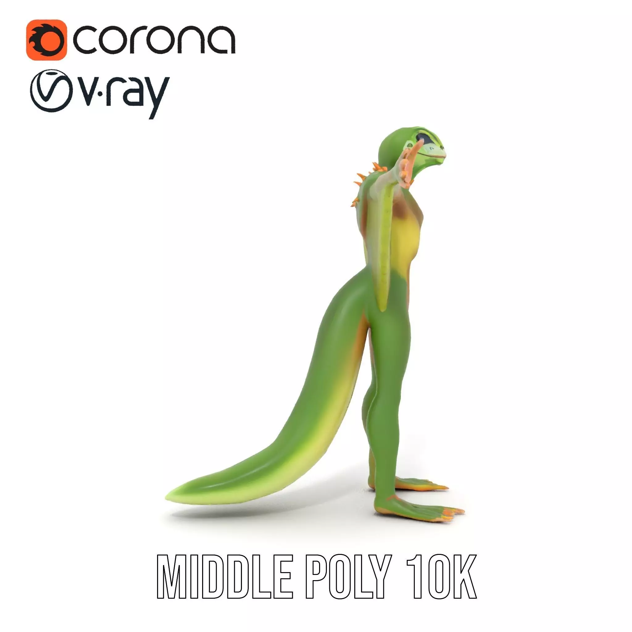 Gliding Lizard Creature Model Pack Low-poly 3D model_17