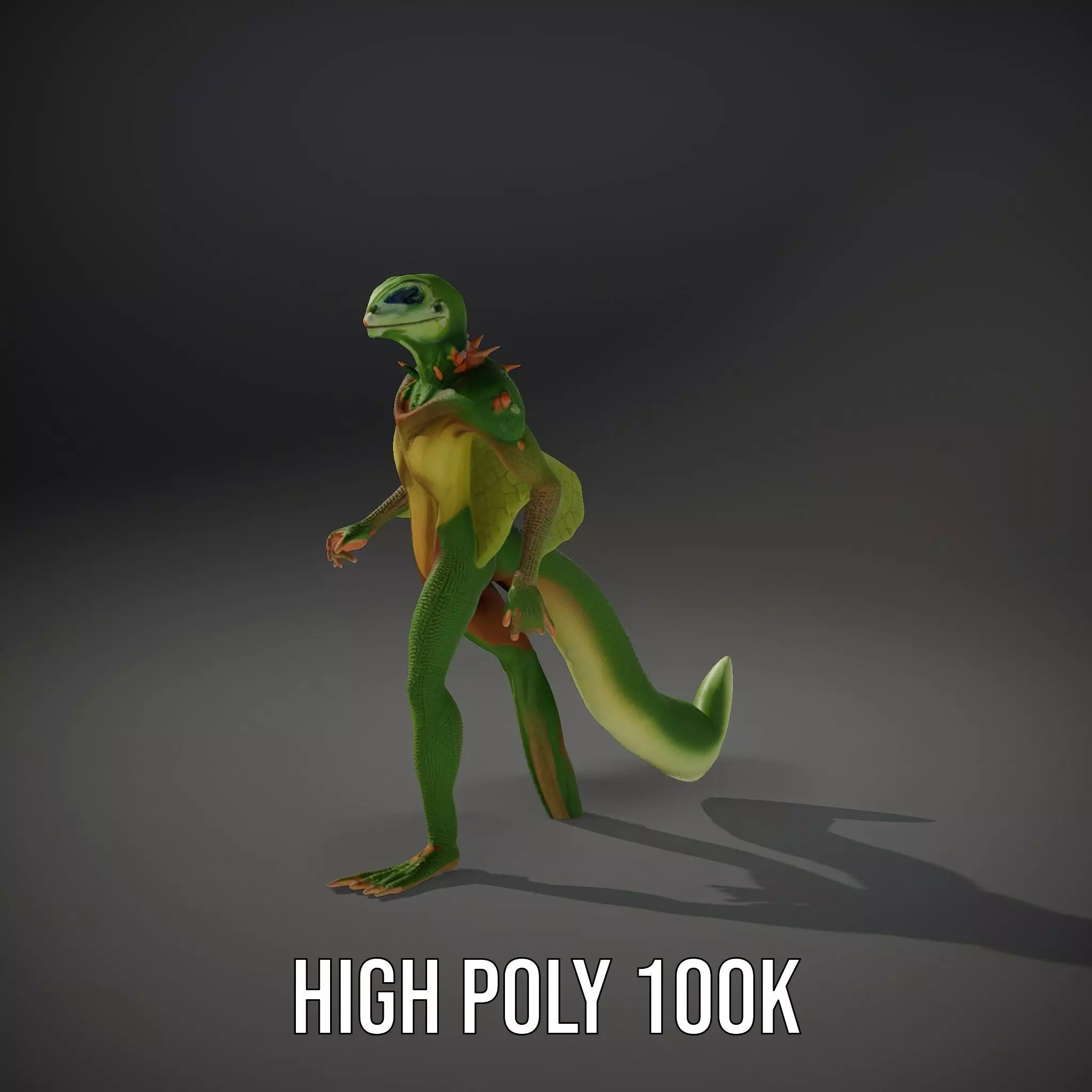 Gliding Lizard Creature Model Pack Low-poly 3D model_31