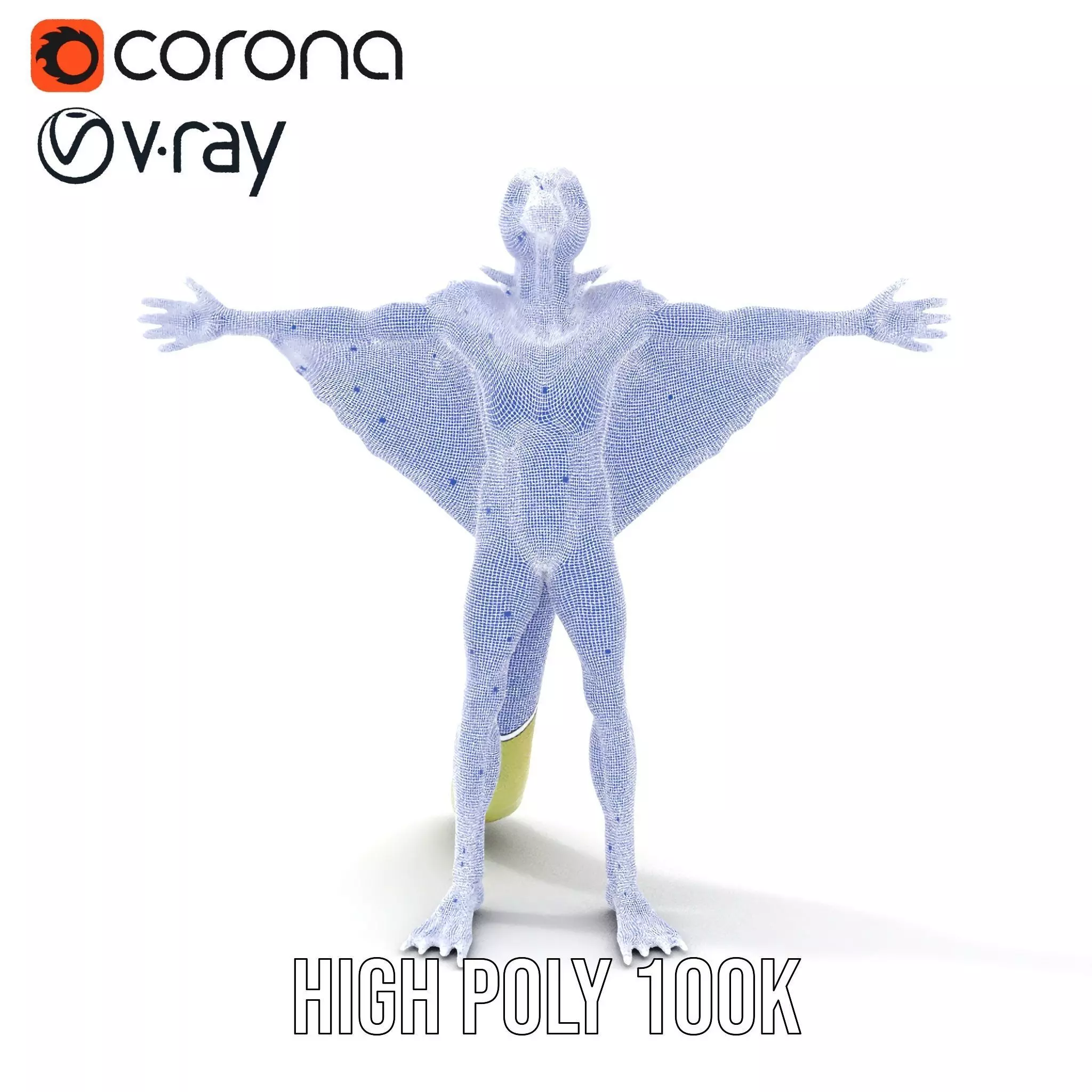 Gliding Lizard Creature Model Pack Low-poly 3D model_33