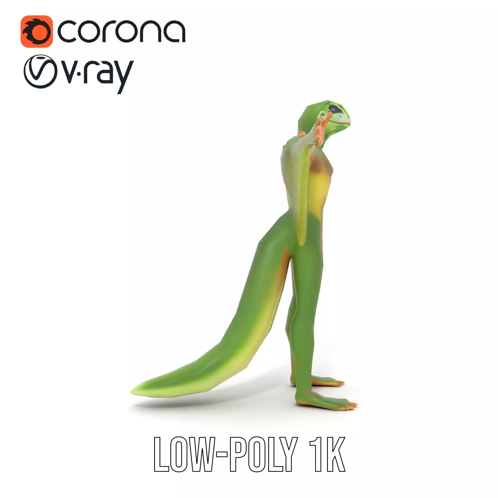 Gliding Lizard Creature Model Pack Low-poly 3D model_8