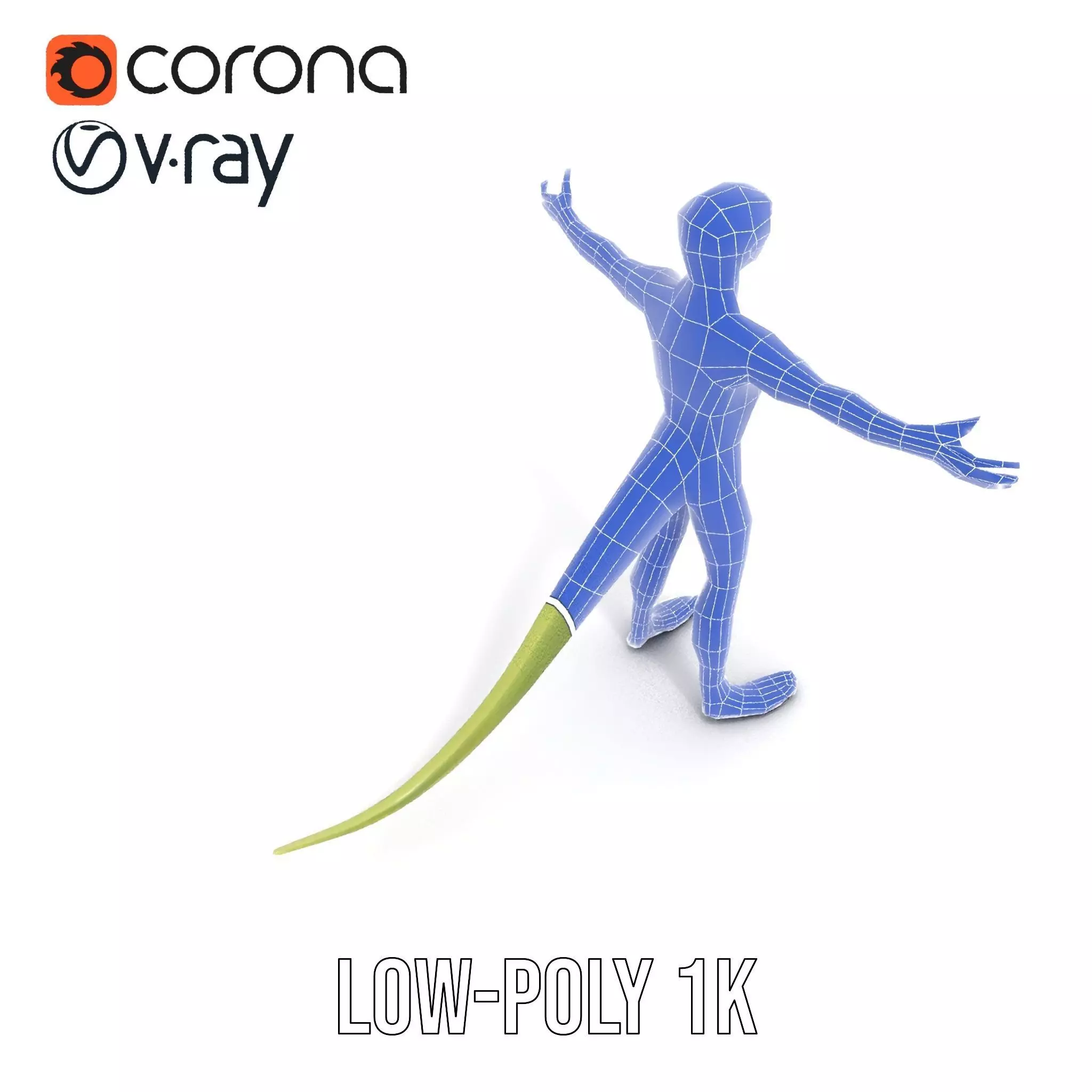 Lizard Humanoid Alien Model Pack Low-poly 3D model_22