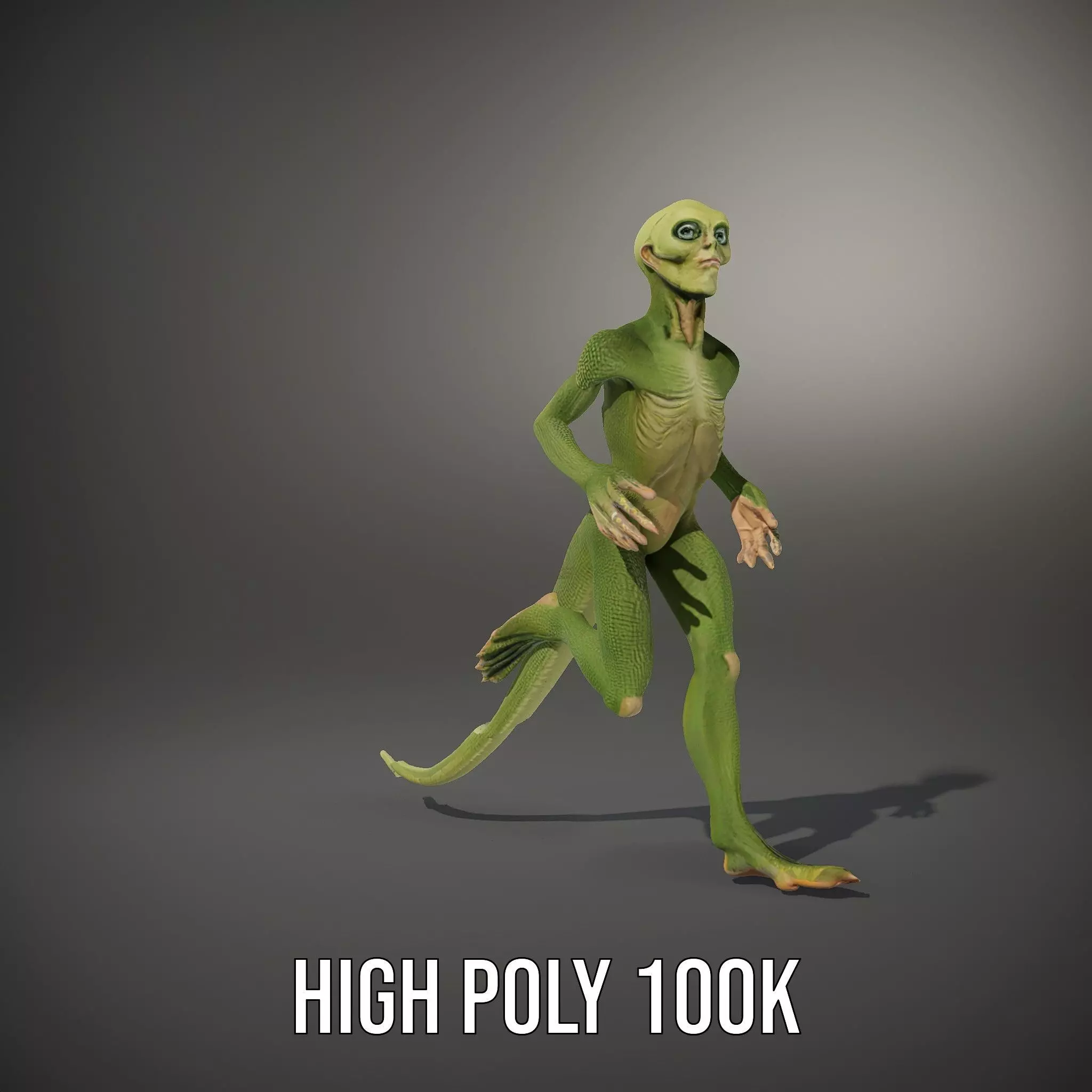 Lizard Humanoid Alien Model Pack Low-poly 3D model_12