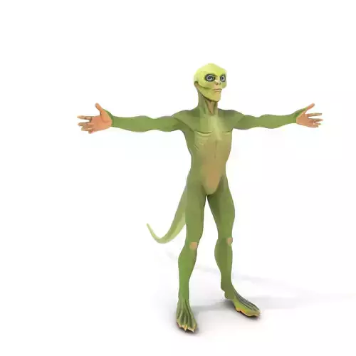 Lizard Humanoid Alien Model Pack Low-poly 3D model