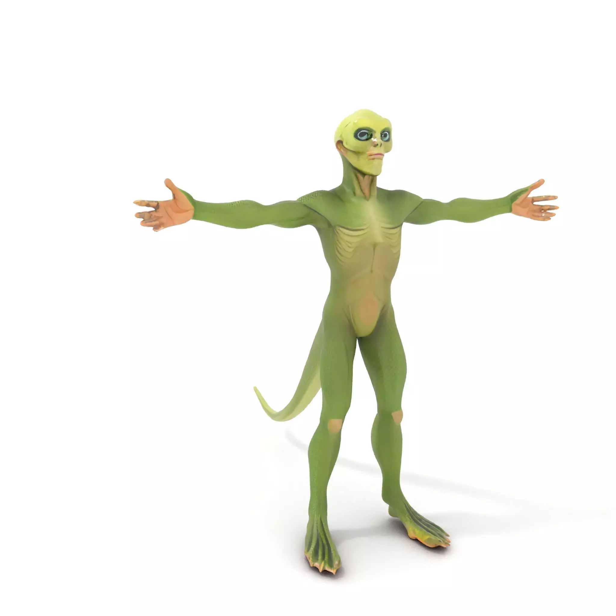 Lizard Humanoid Alien Model Pack Low-poly 3D model_0