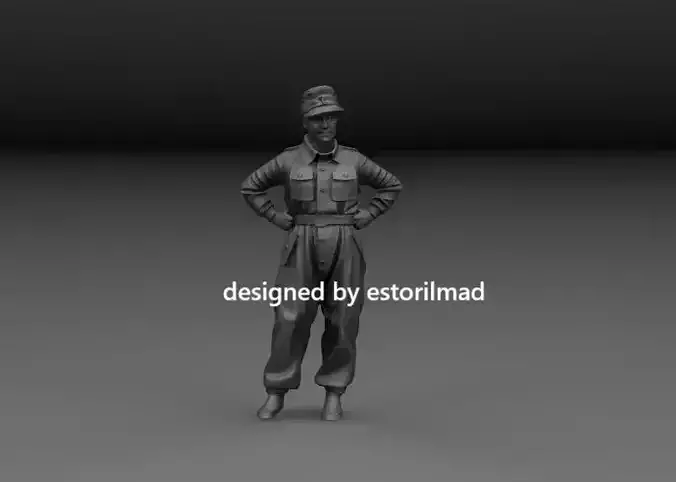 WW2 GERMAN SOLDIER PANZER CREW v1