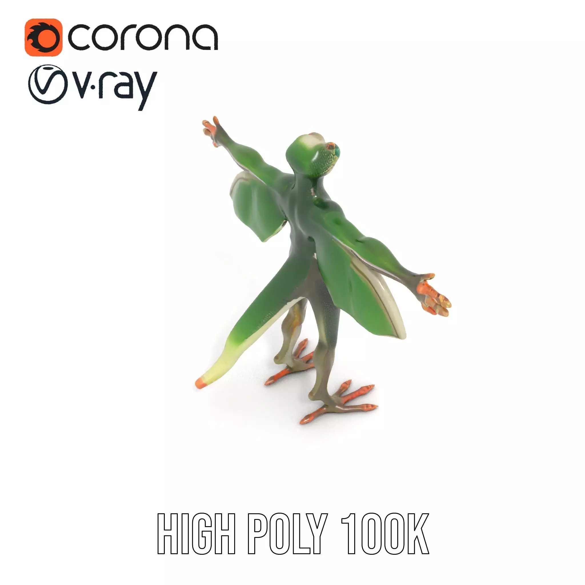 Flying Reptile Creature Model Pack with Dynamic Wings Low-poly 3D model_11