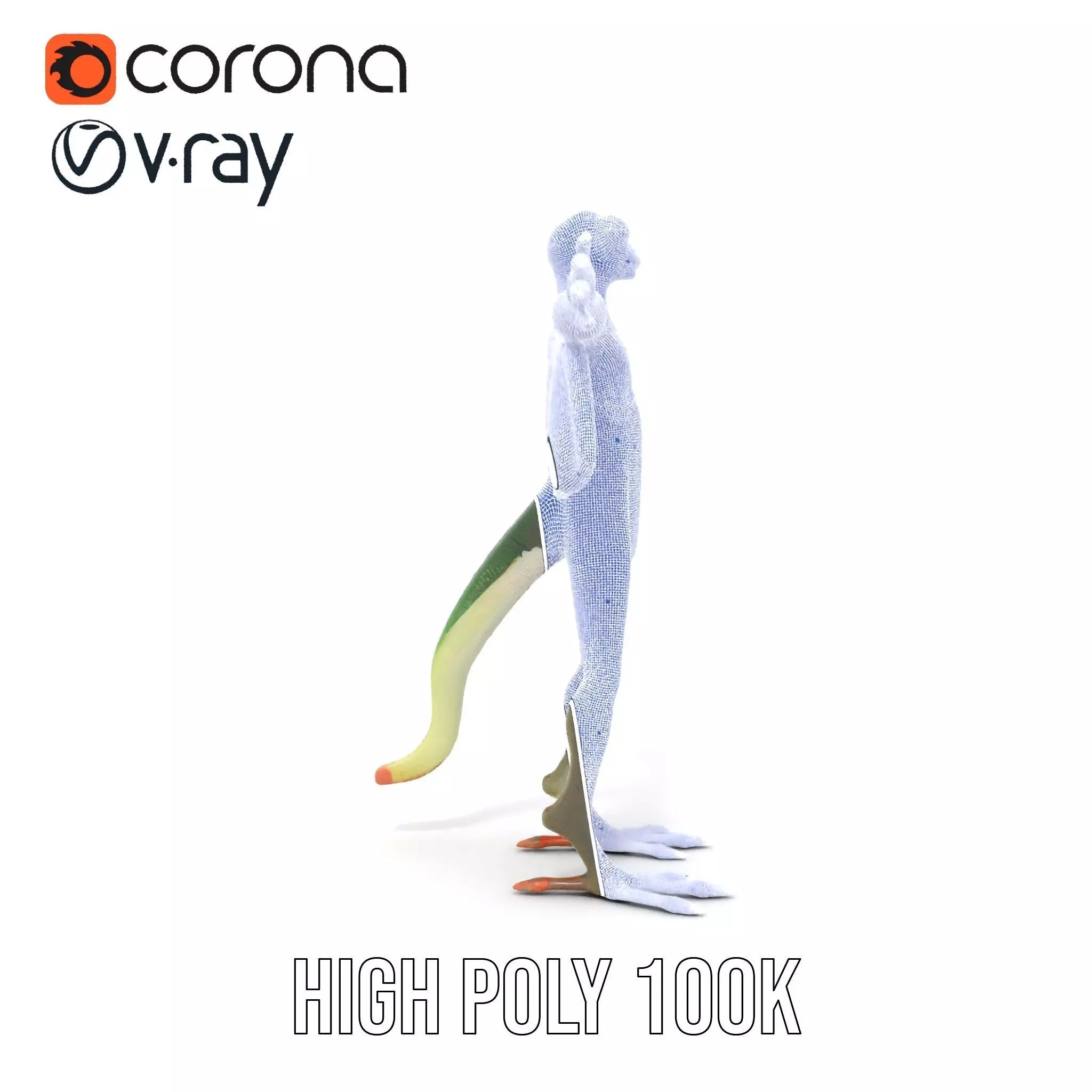 Flying Reptile Creature Model Pack with Dynamic Wings Low-poly 3D model_33