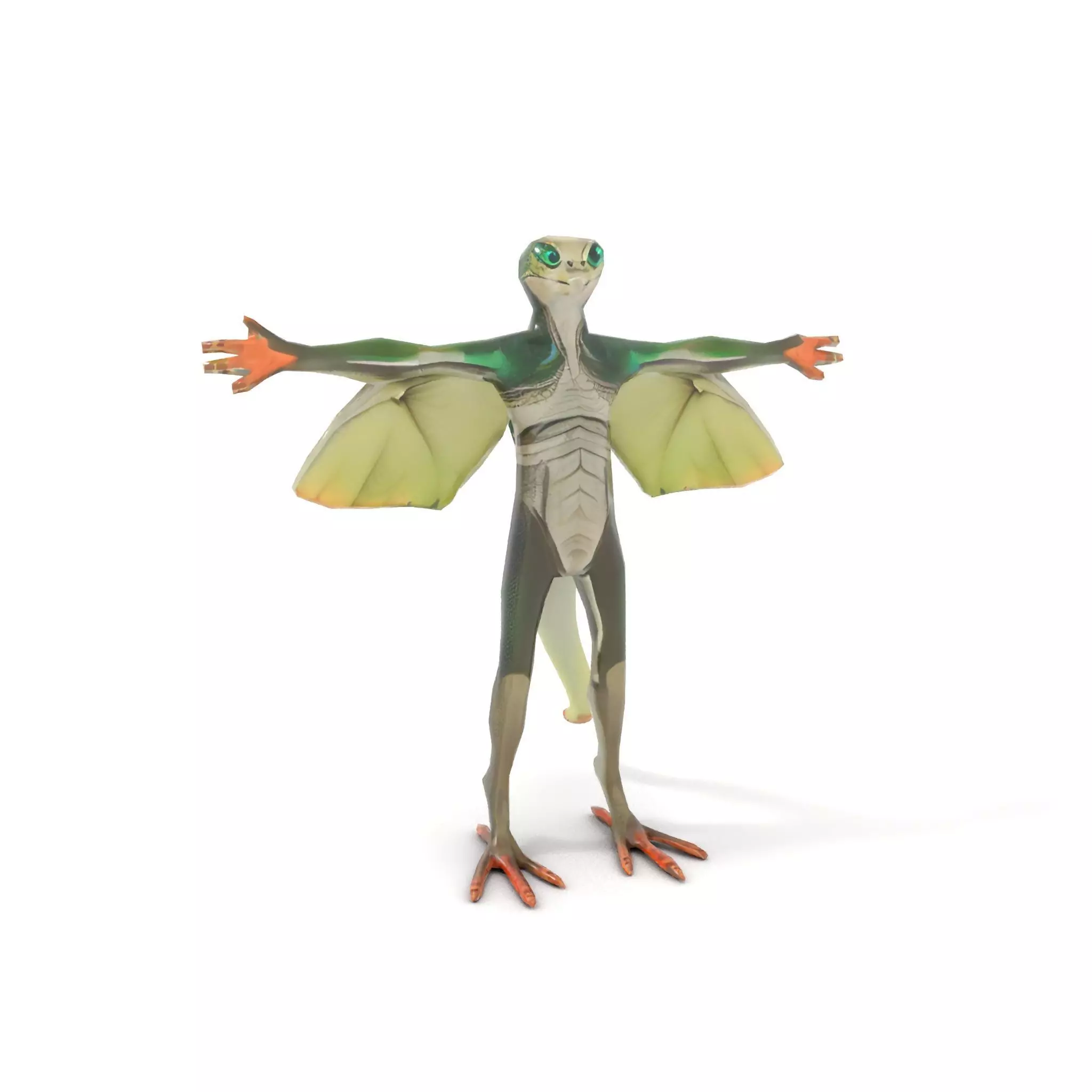 Flying Reptile Creature Model Pack with Dynamic Wings Low-poly 3D model_28