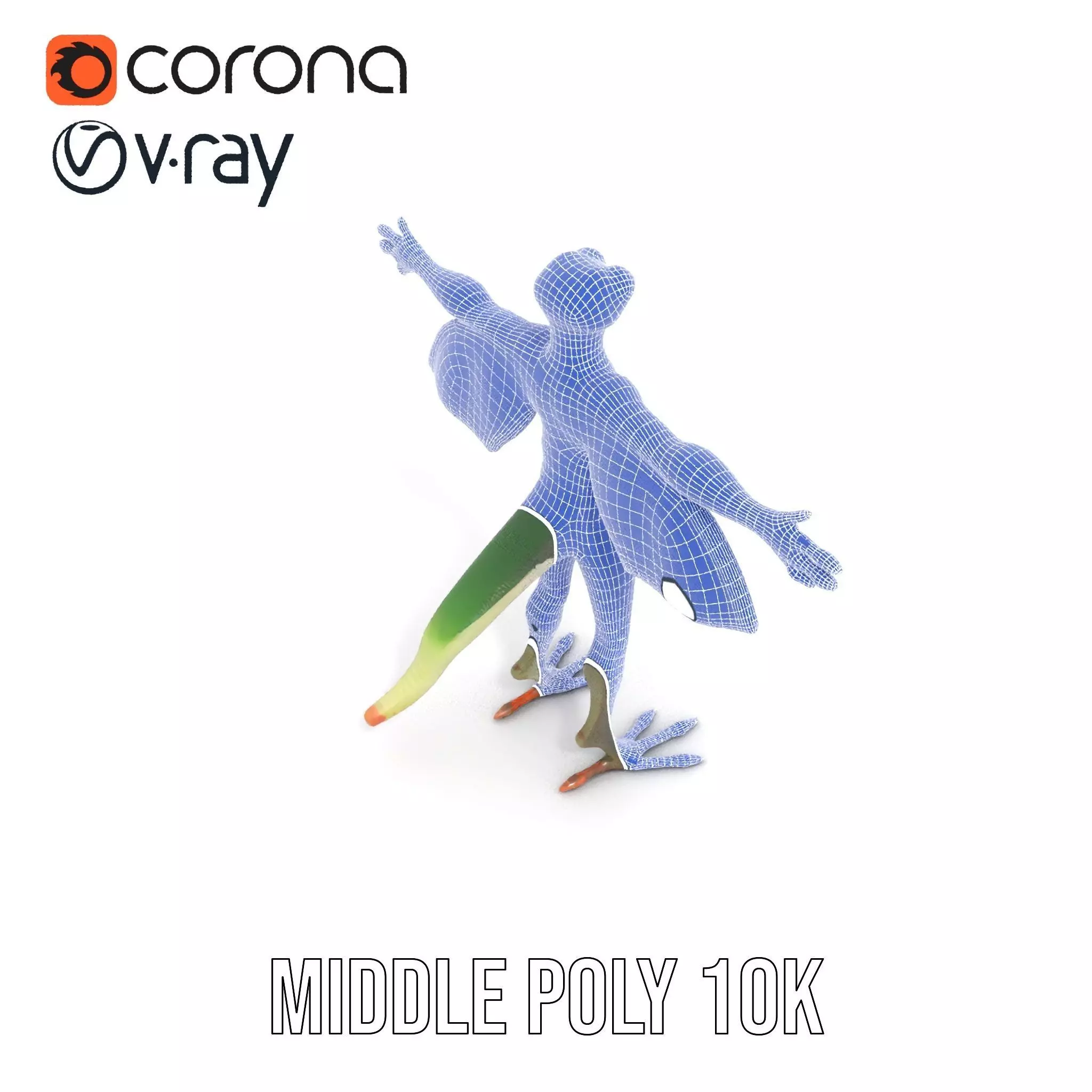 Flying Reptile Creature Model Pack with Dynamic Wings Low-poly 3D model_24