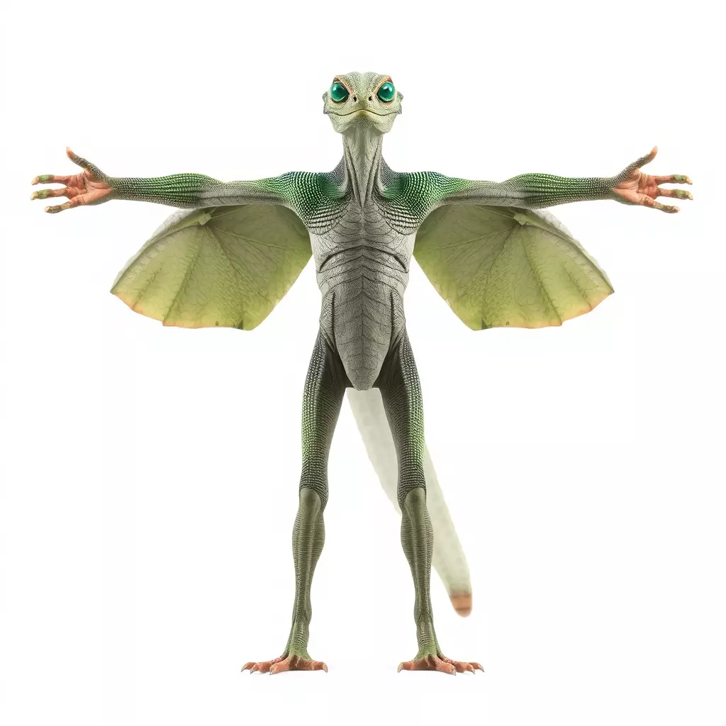 Flying Reptile Creature Model Pack with Dynamic Wings Low-poly 3D model_2