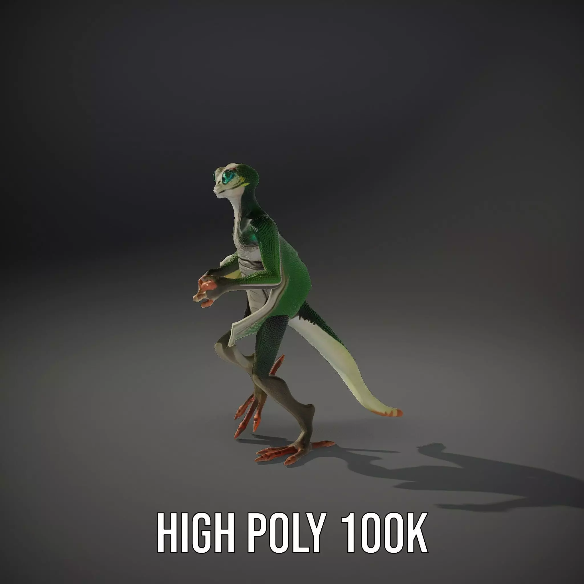 Flying Reptile Creature Model Pack with Dynamic Wings Low-poly 3D model_20