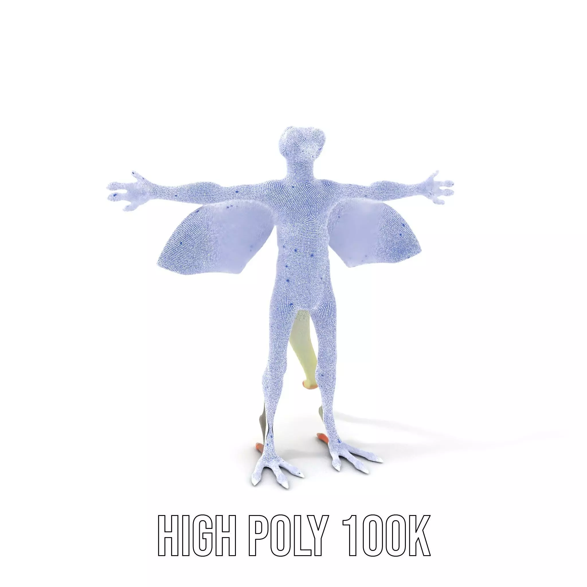 Flying Reptile Creature Model Pack with Dynamic Wings Low-poly 3D model_4