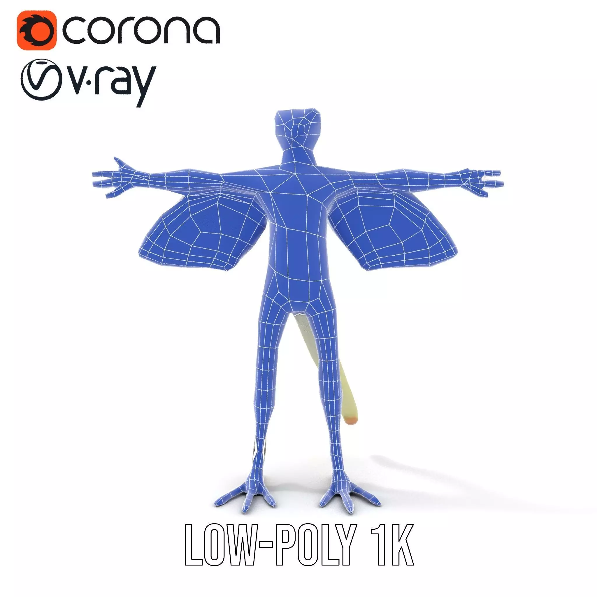 Flying Reptile Creature Model Pack with Dynamic Wings Low-poly 3D model_19