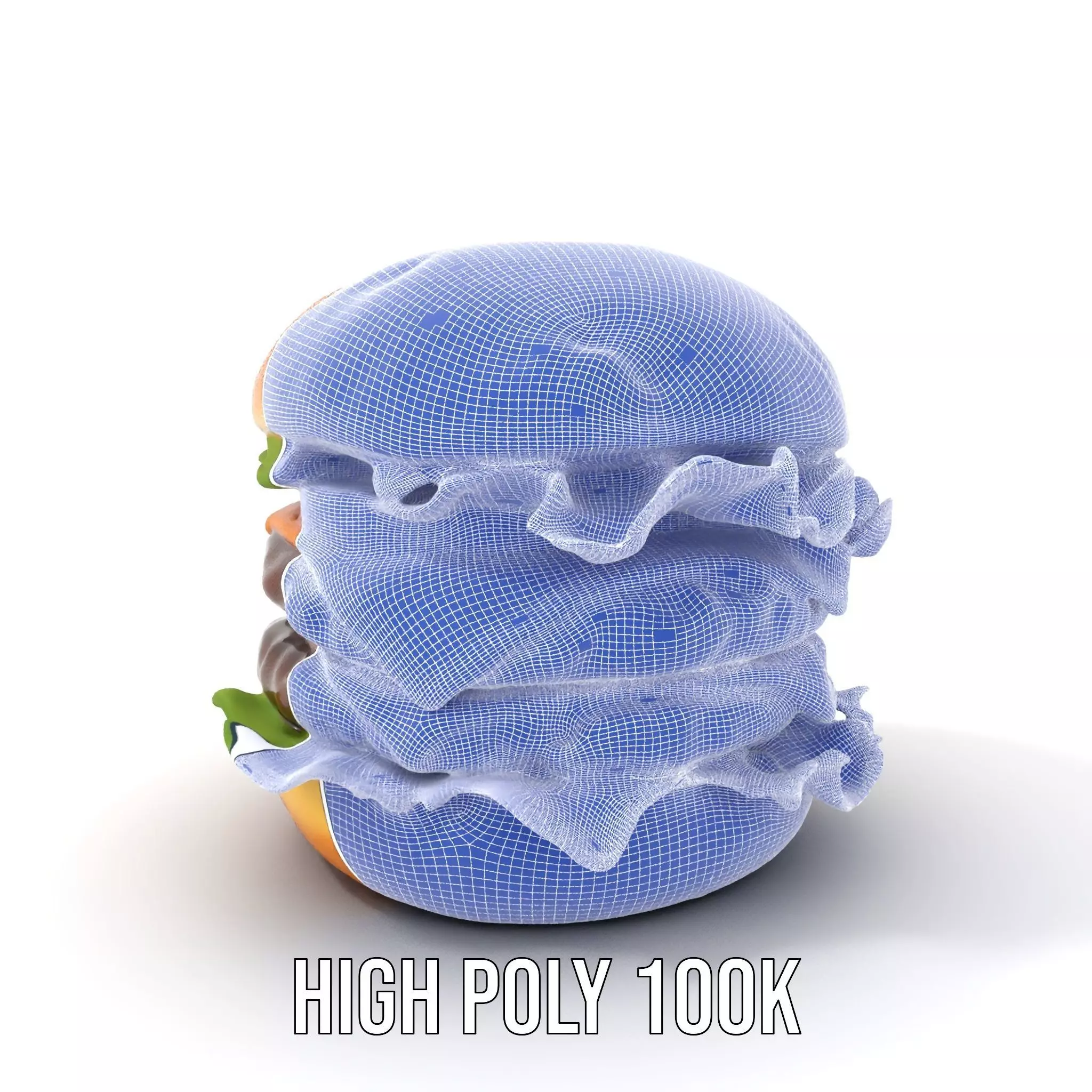 Double Cheeseburger Model Pack Low-poly 3D model_4