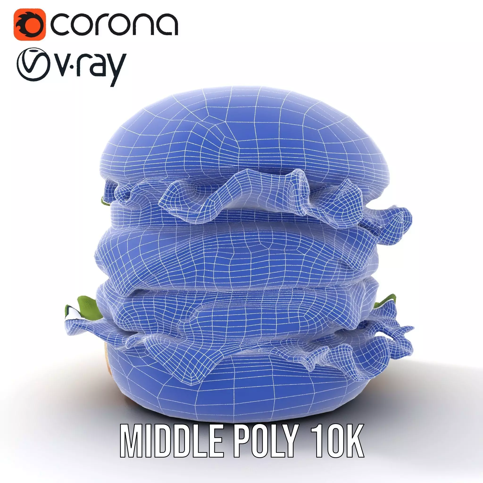 Double Cheeseburger Model Pack Low-poly 3D model_29