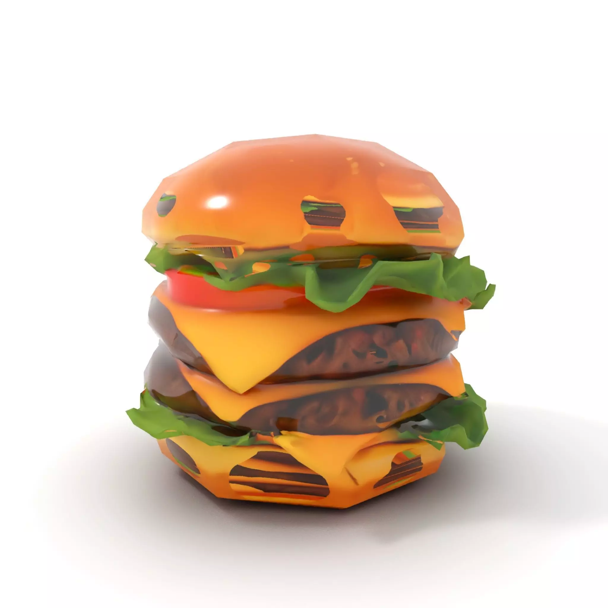 Double Cheeseburger Model Pack Low-poly 3D model_9