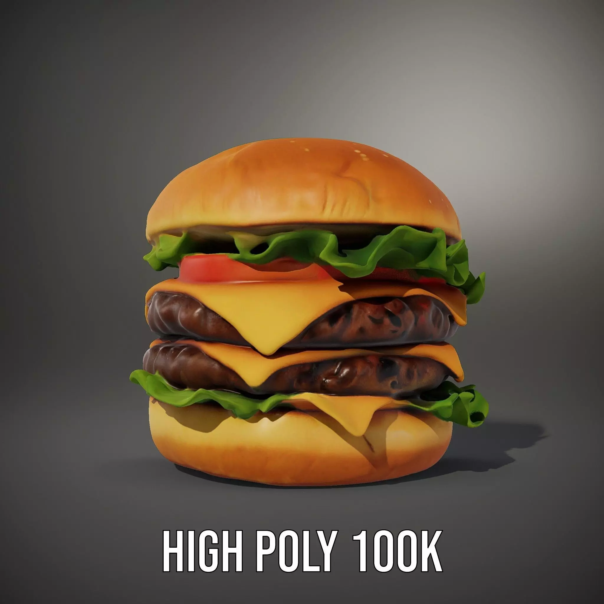 Double Cheeseburger Model Pack Low-poly 3D model_8