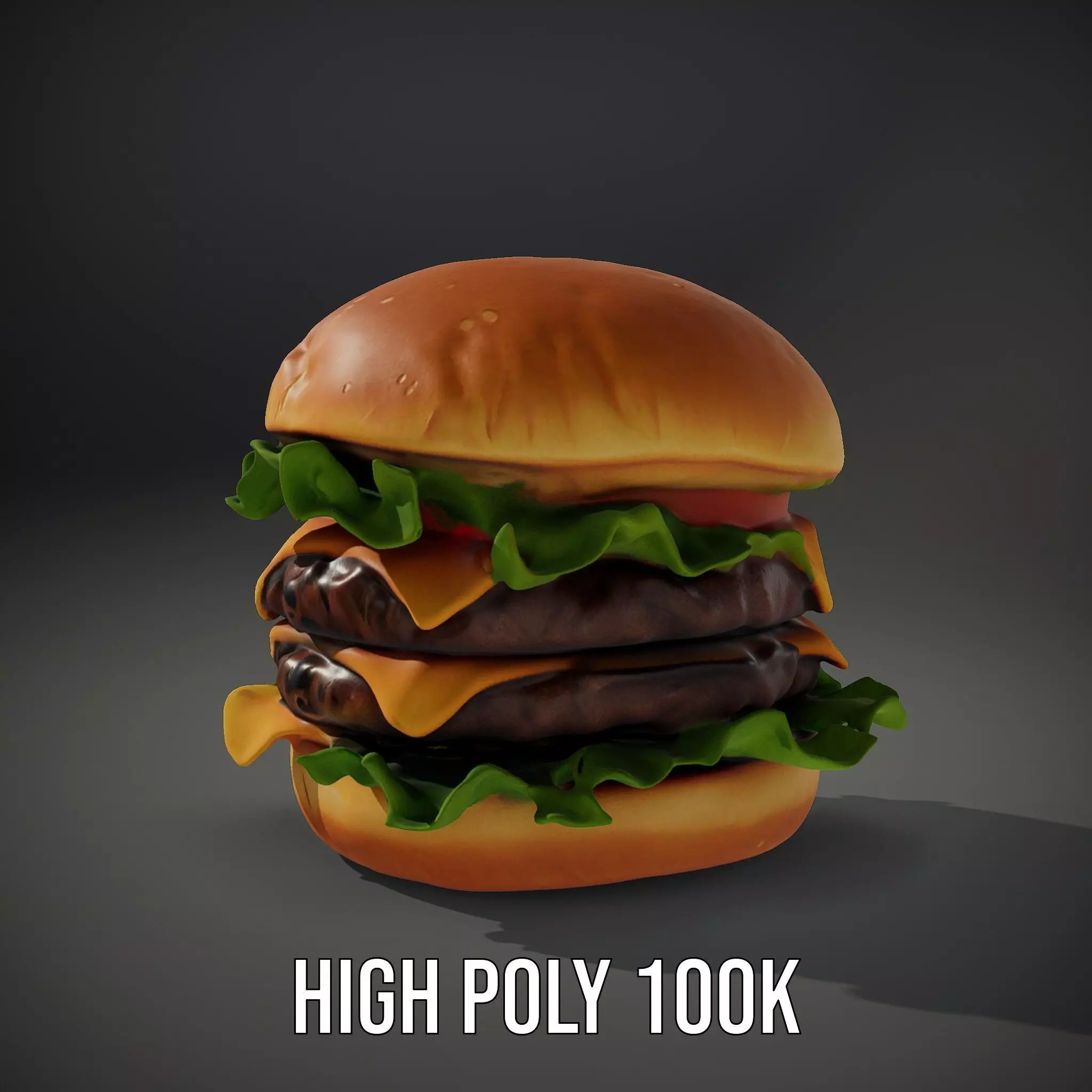 Double Cheeseburger Model Pack Low-poly 3D model_10