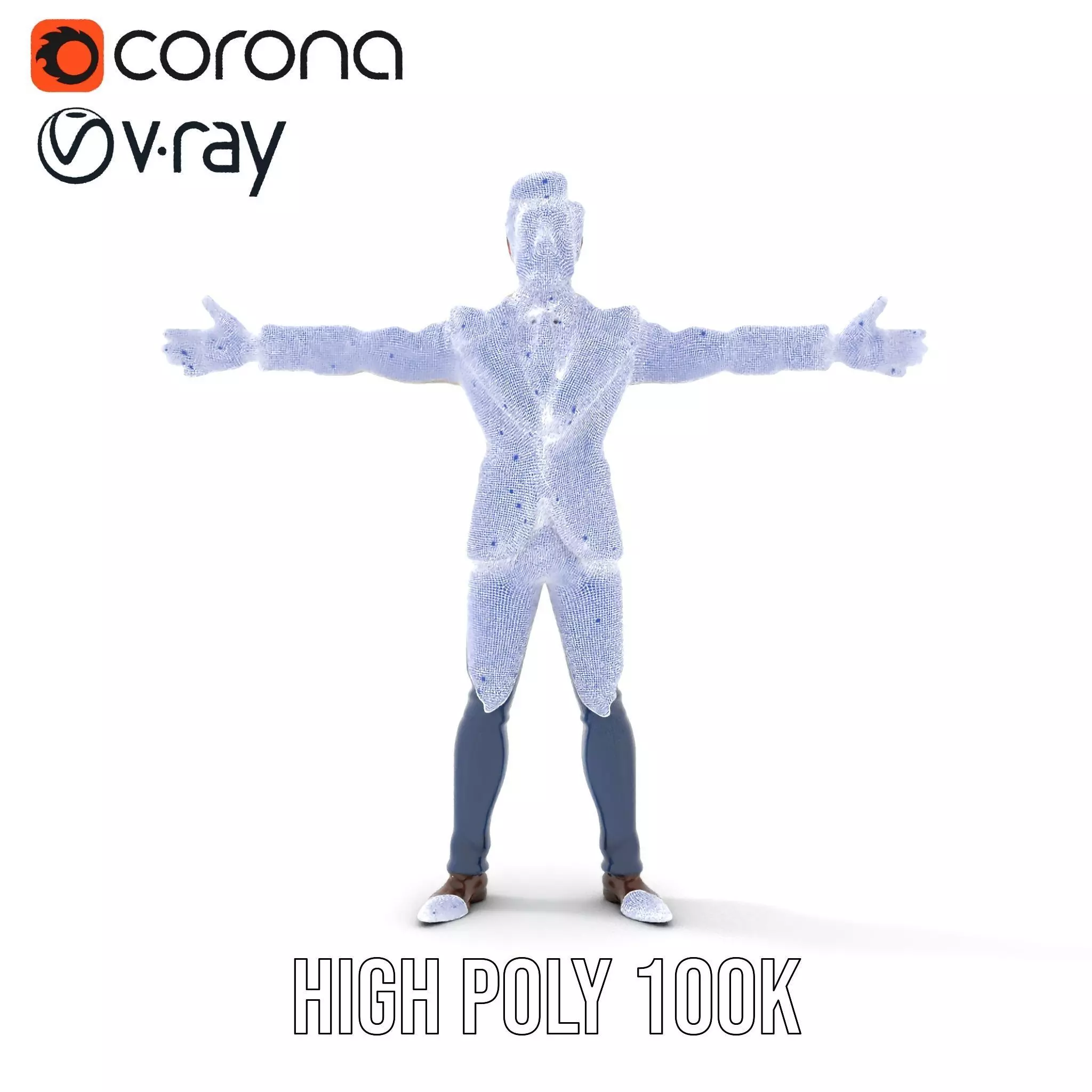 Stylish Businessman Character Model Pack Low-poly 3D model_33