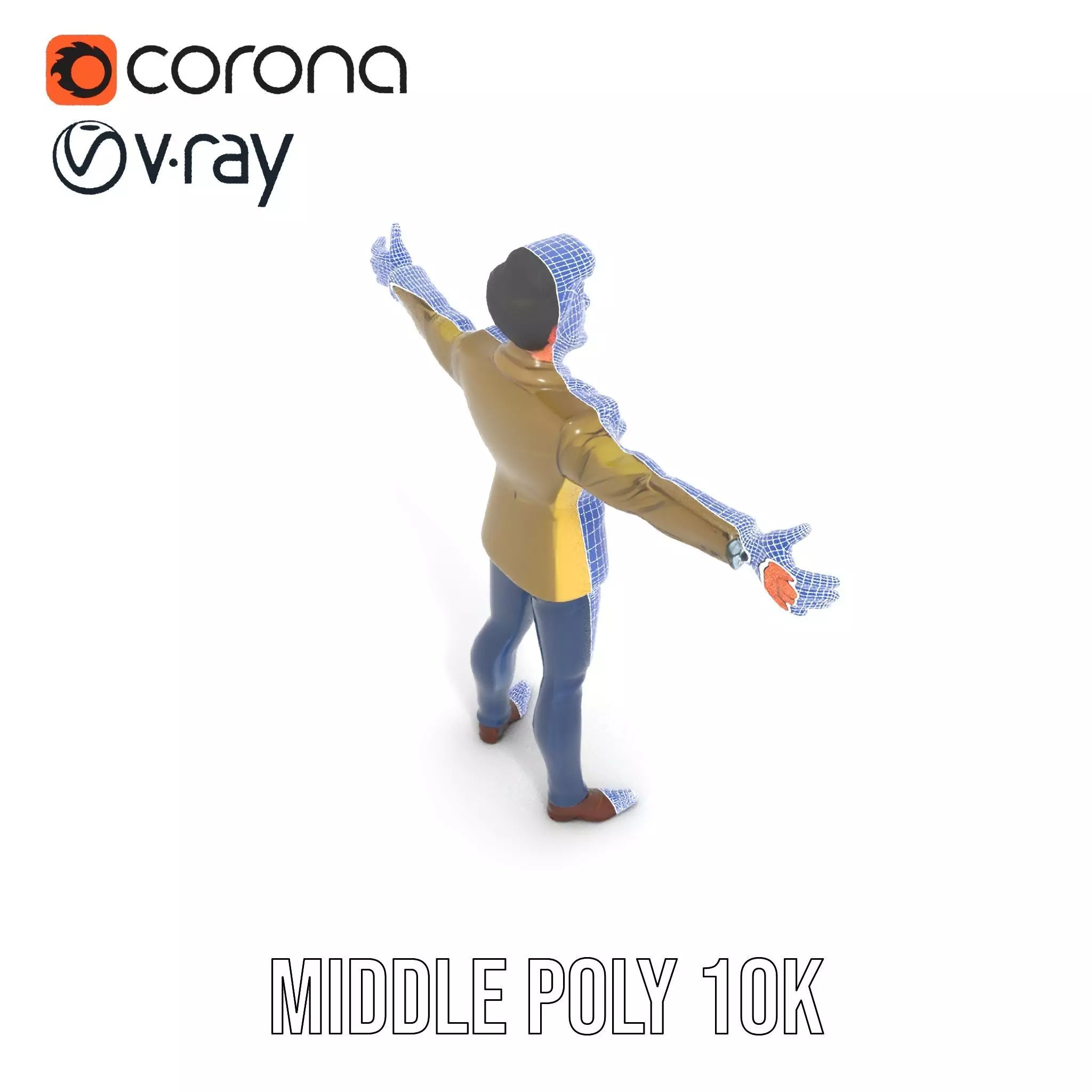 Stylish Businessman Character Model Pack Low-poly 3D model_15