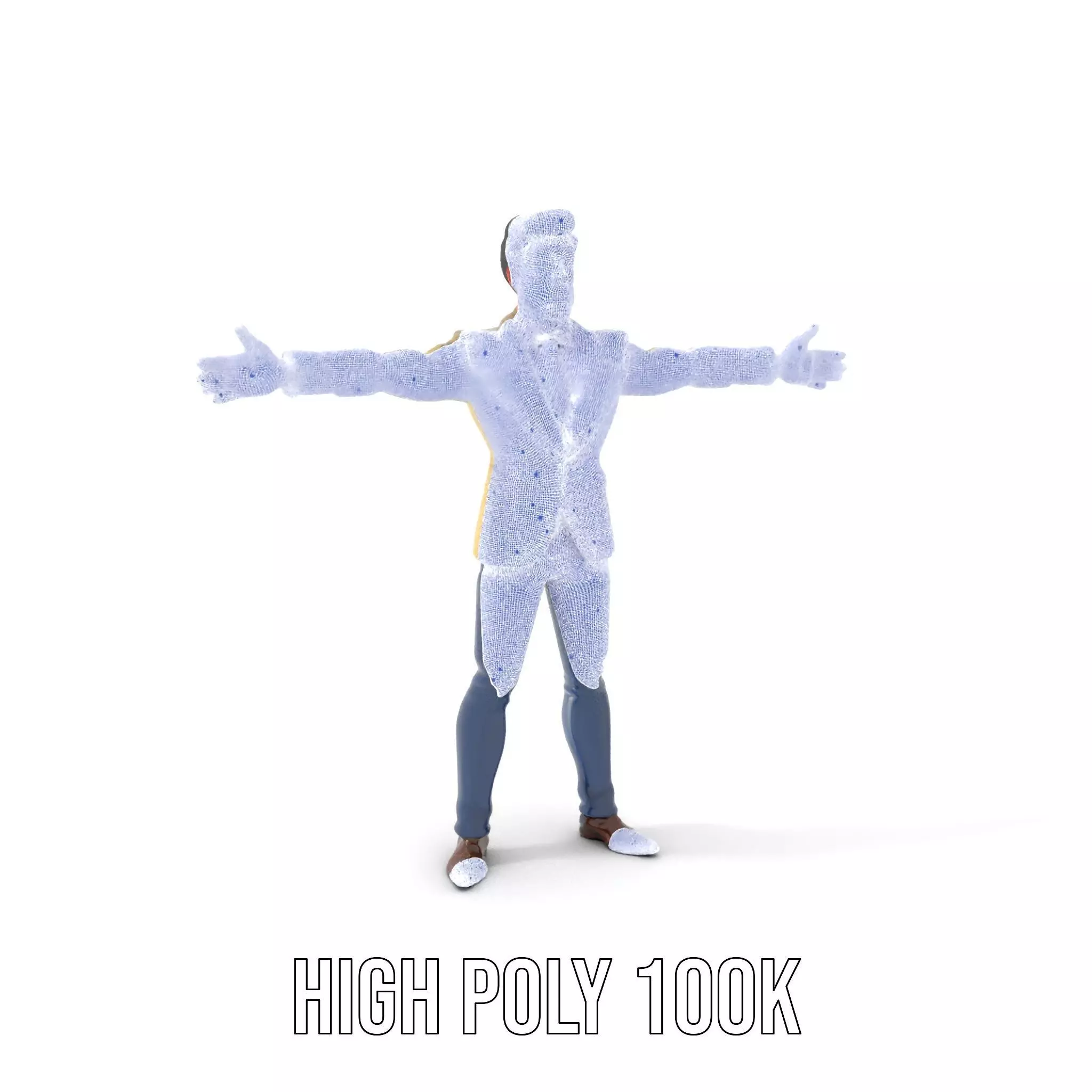 Stylish Businessman Character Model Pack Low-poly 3D model_4