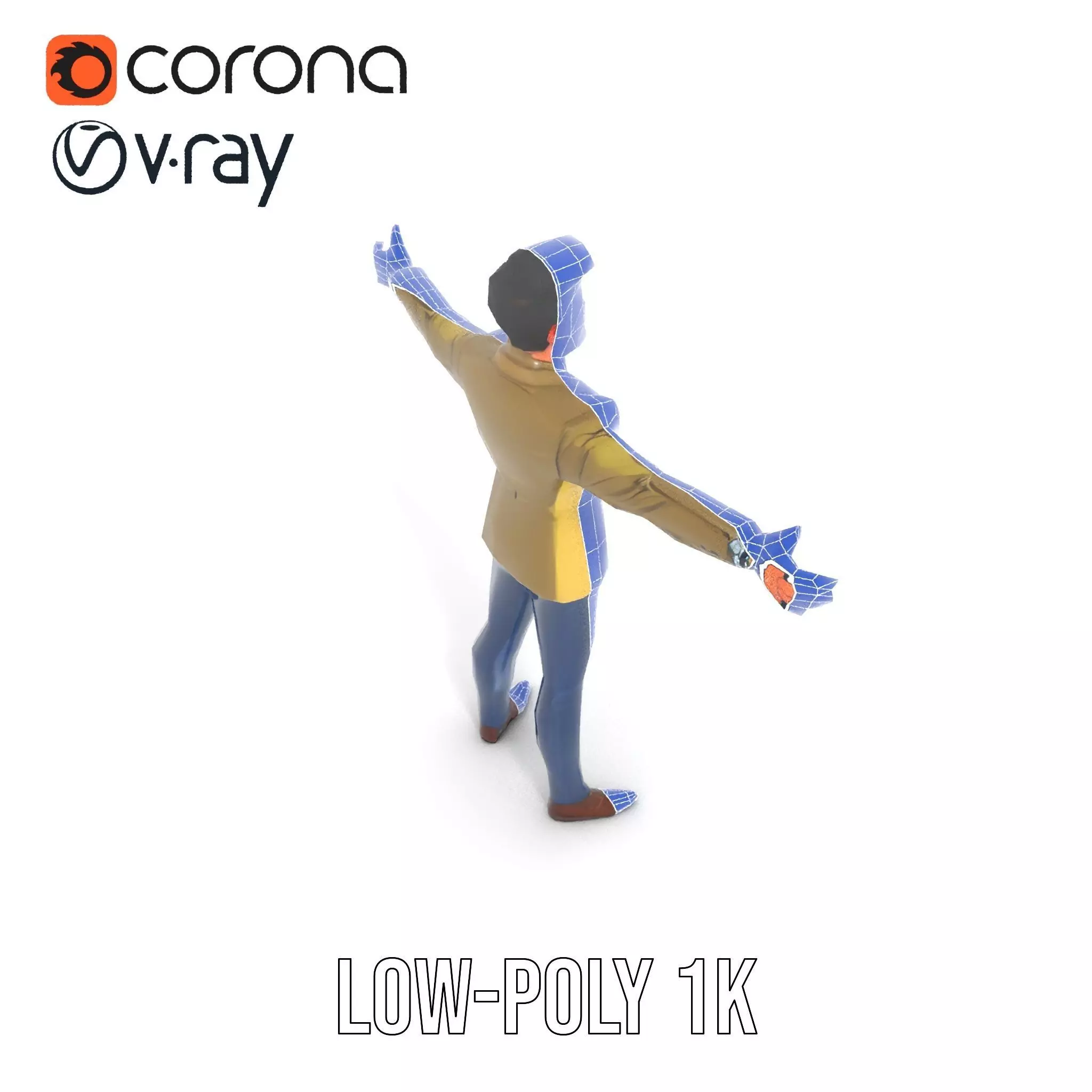 Stylish Businessman Character Model Pack Low-poly 3D model_27