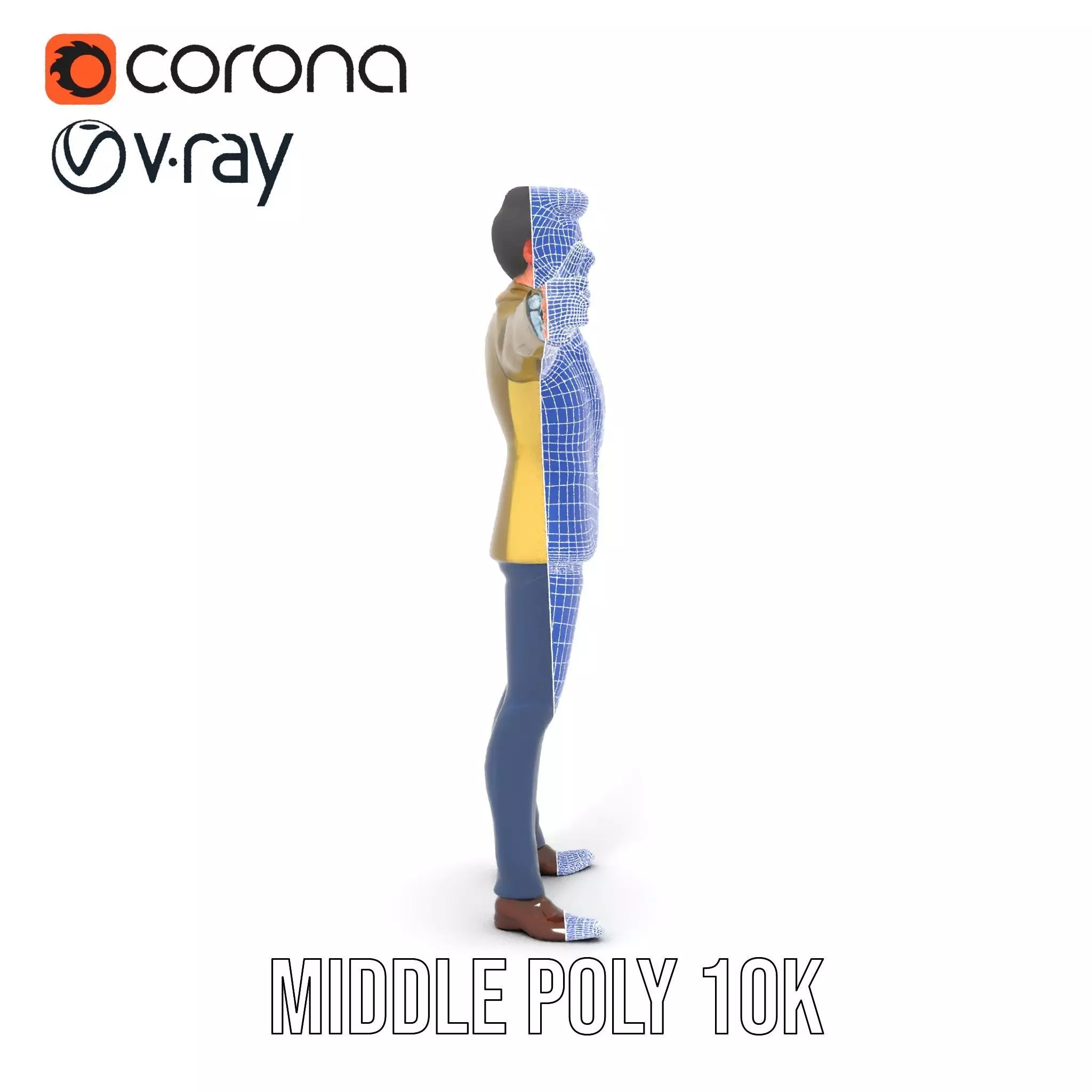 Stylish Businessman Character Model Pack Low-poly 3D model_23