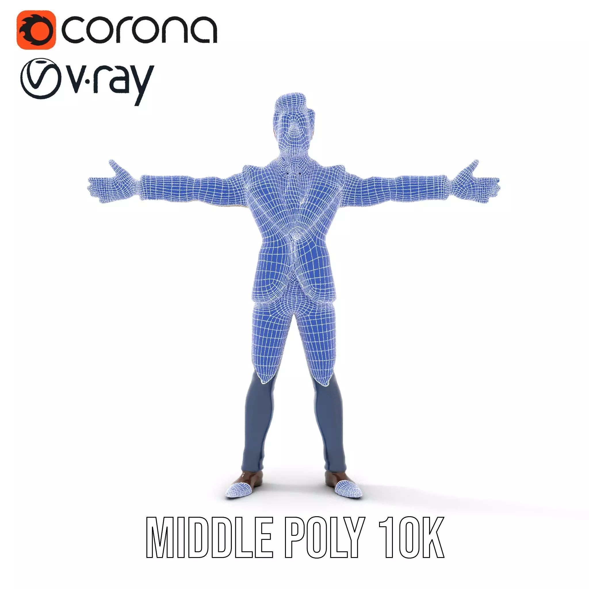 Stylish Businessman Character Model Pack Low-poly 3D model_29